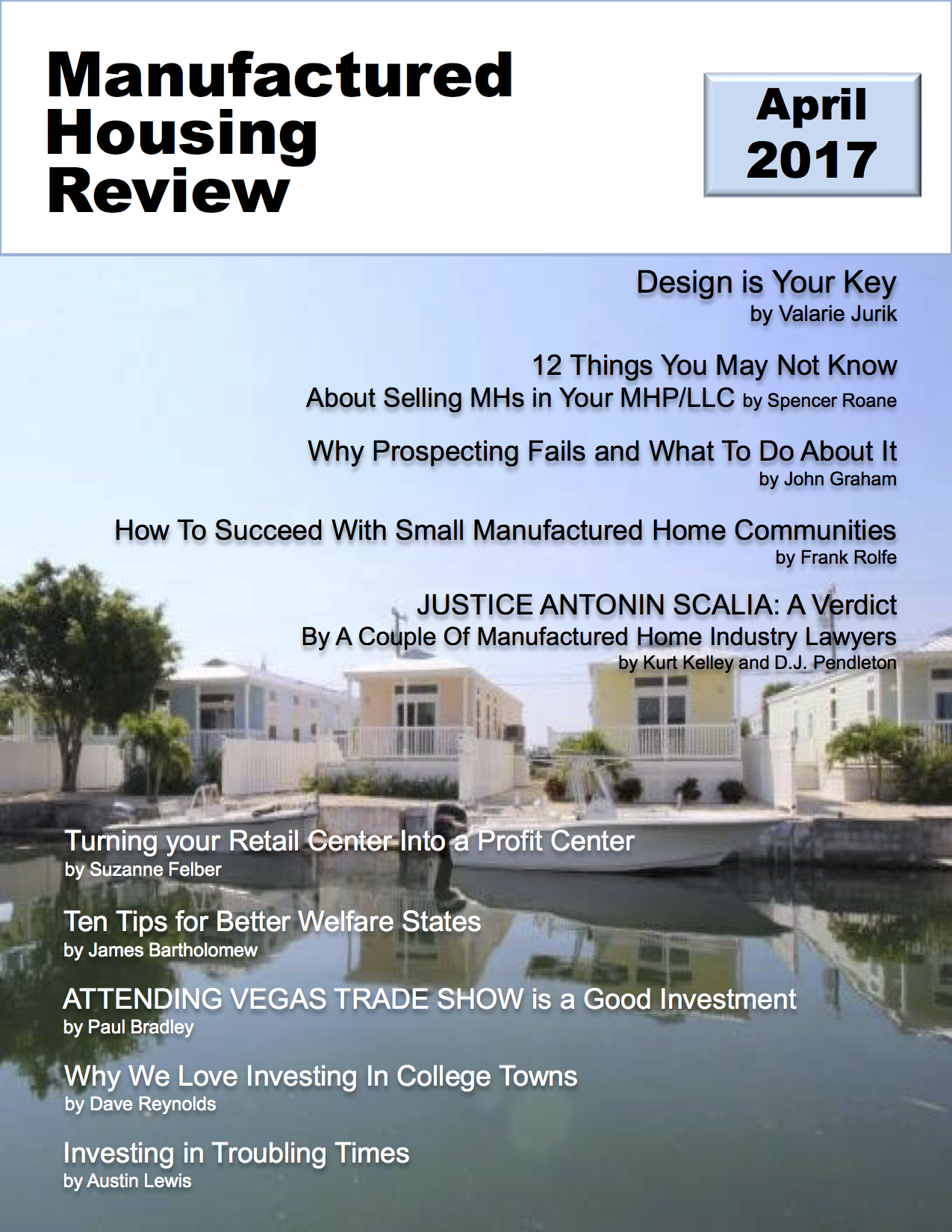 Manufactured Housing Review Mobile Home Park Publication