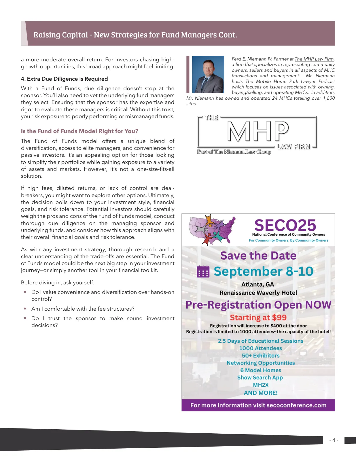Page 4 of Manufactured Housing Review 2025 Q1