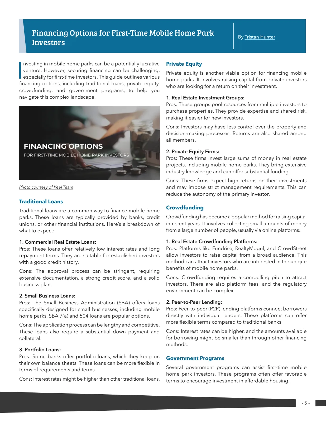 Page 5 of Manufactured Housing Review 2025 Q1