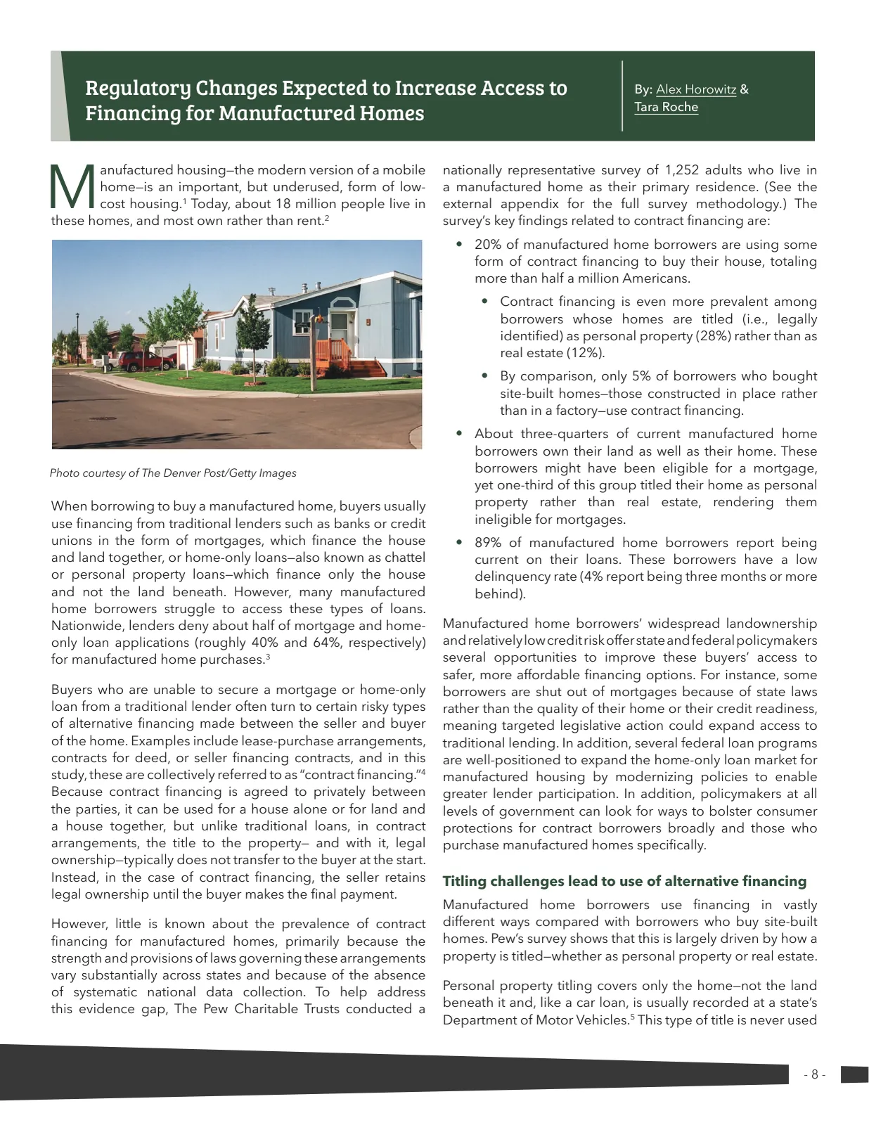 Page 8 of Manufactured Housing Review 2025 Q1