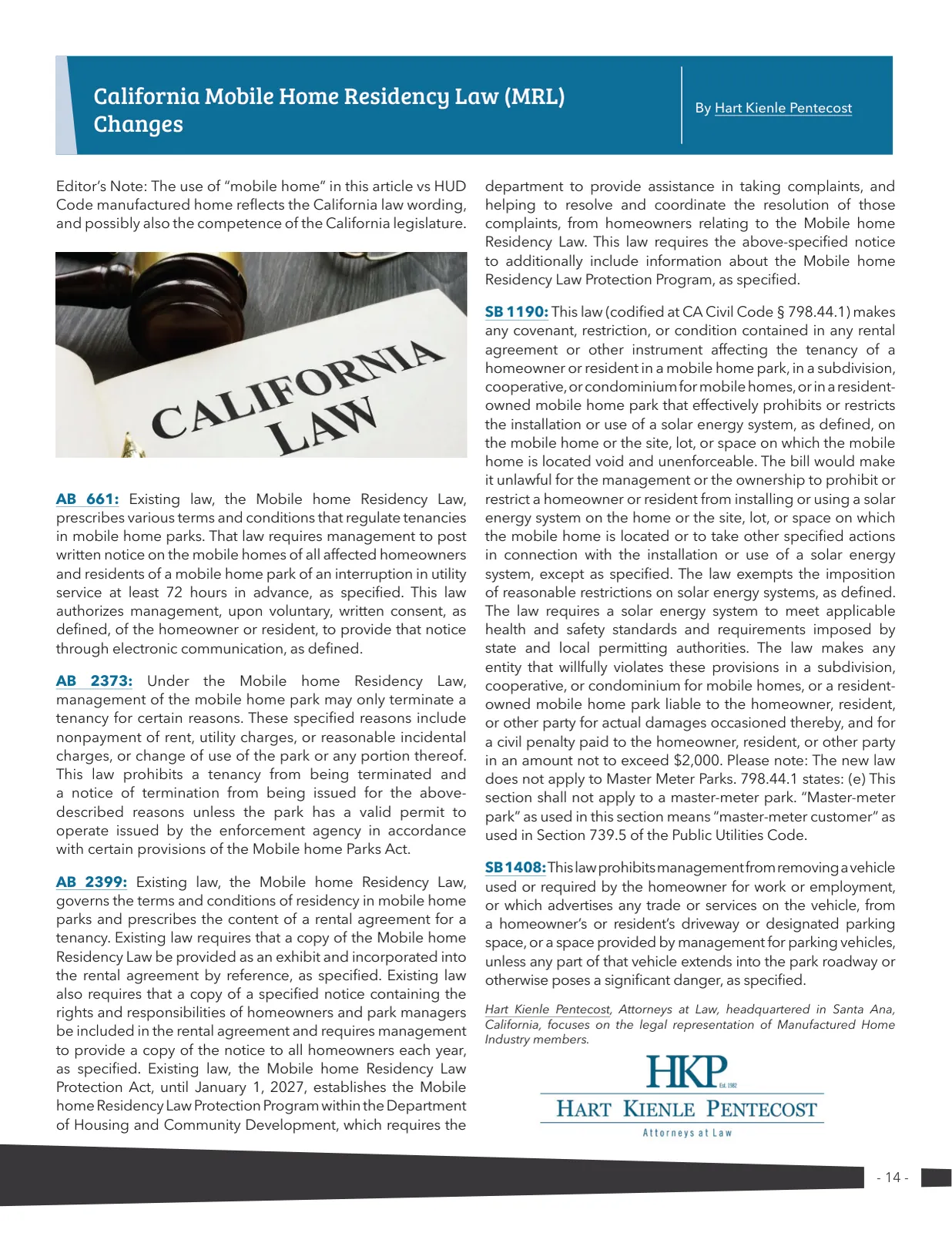 Page 14 of Manufactured Housing Review 2025 Q1