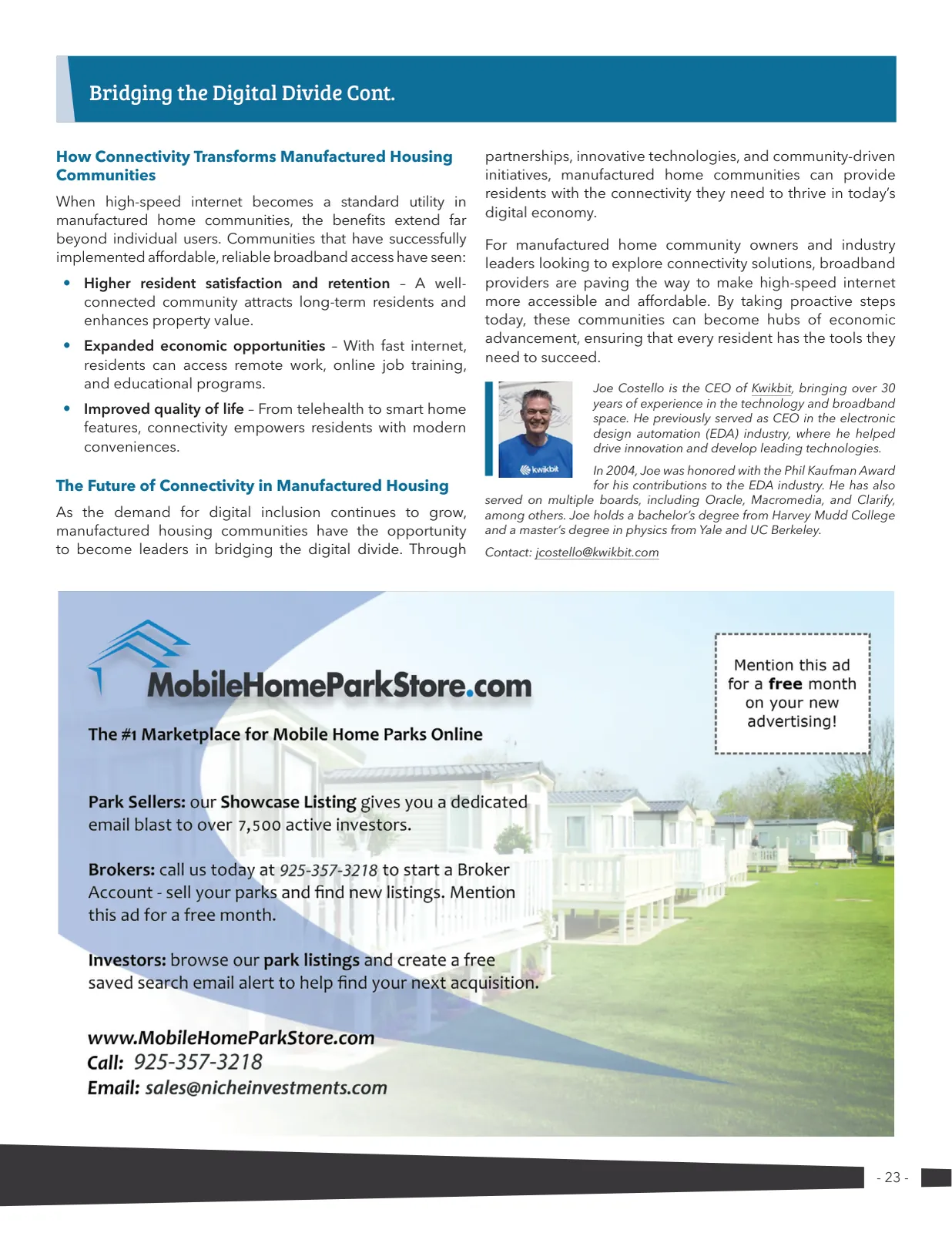 Page 23 of Manufactured Housing Review 2025 Q1