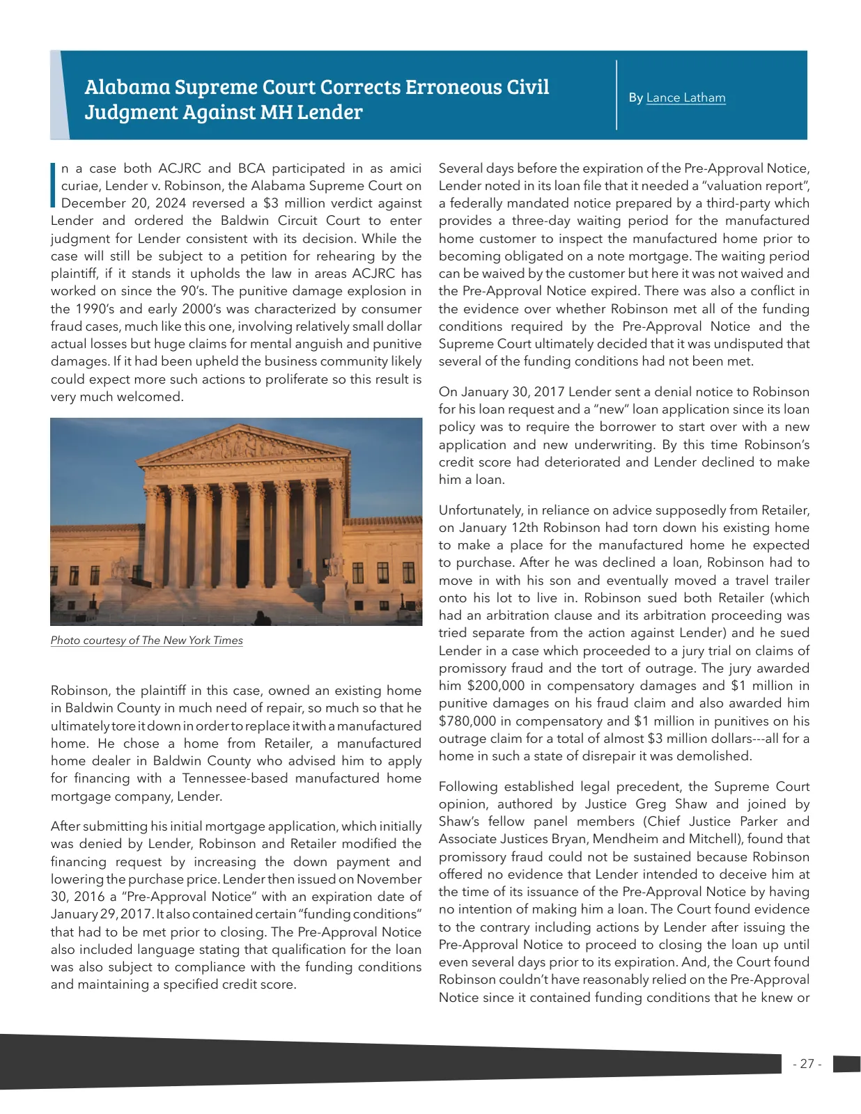 Page 27 of Manufactured Housing Review 2025 Q1
