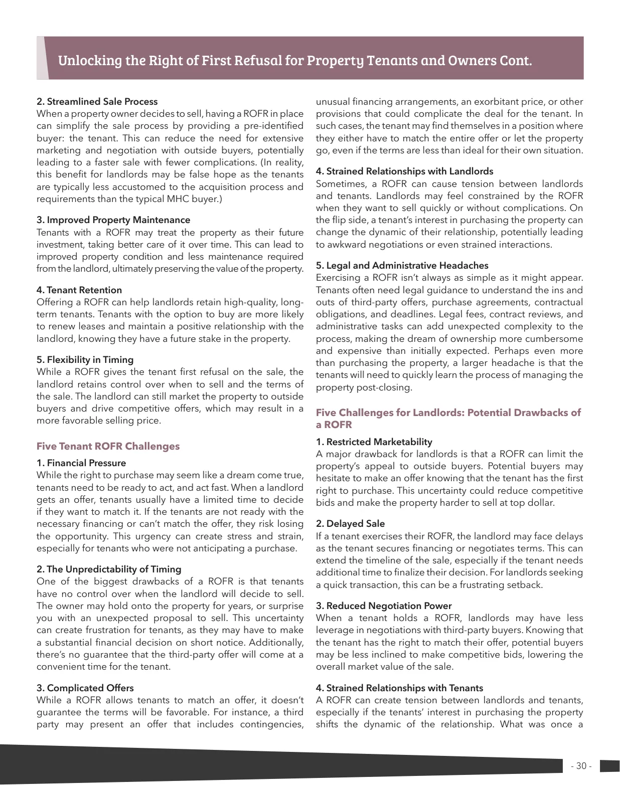 Page 30 of Manufactured Housing Review 2025 Q1