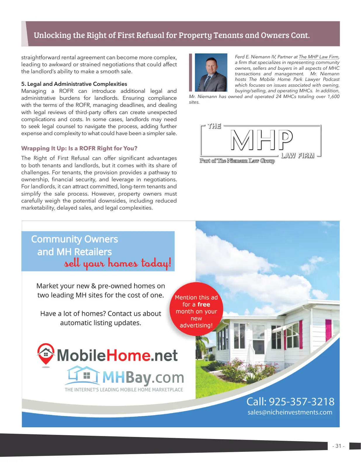Page 31 of Manufactured Housing Review 2025 Q1