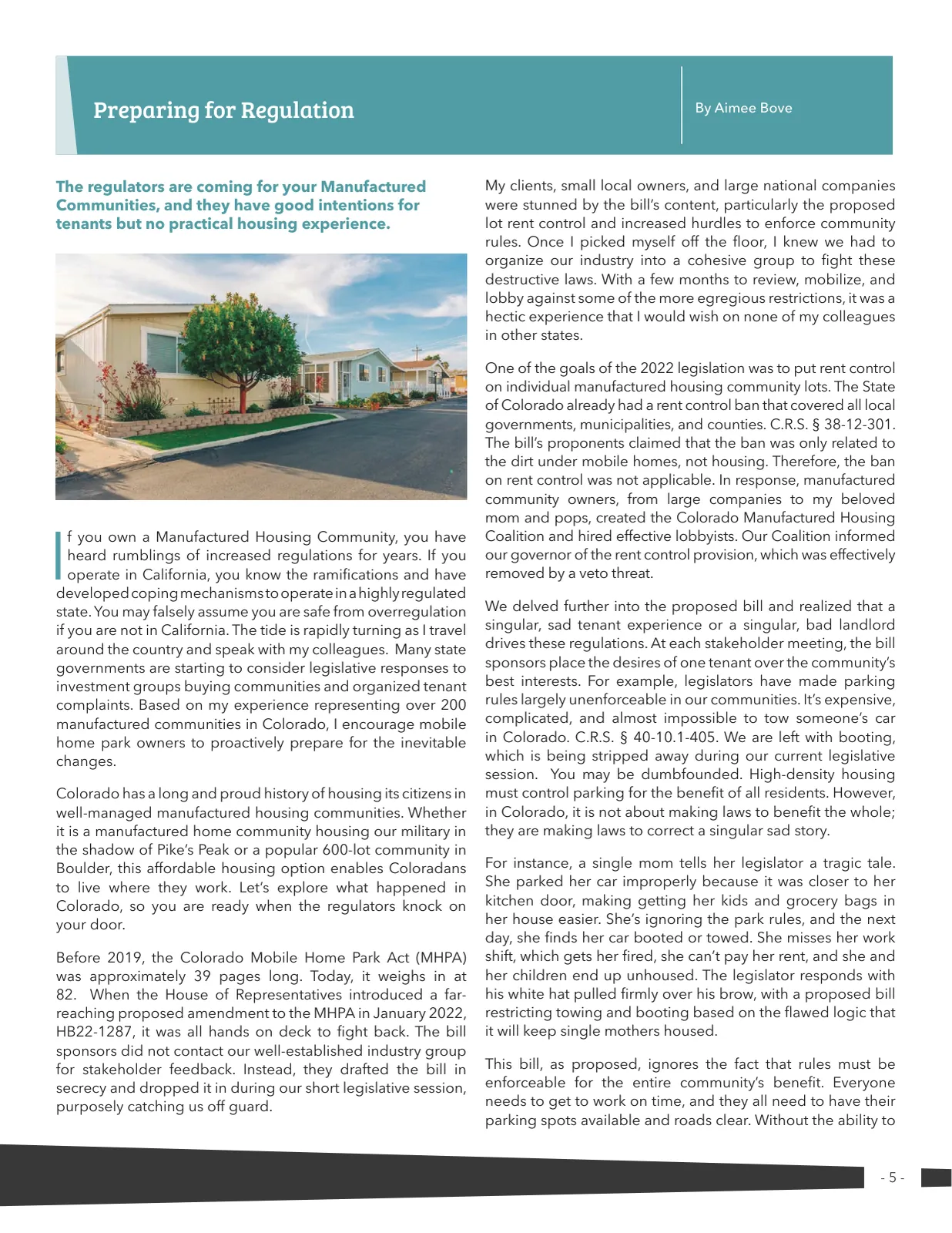 Page 5 of Manufactured Housing Review 2025 Q2
