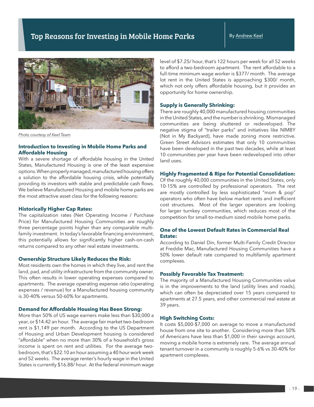 Page 19 of Manufactured Housing Review 2025 Q2