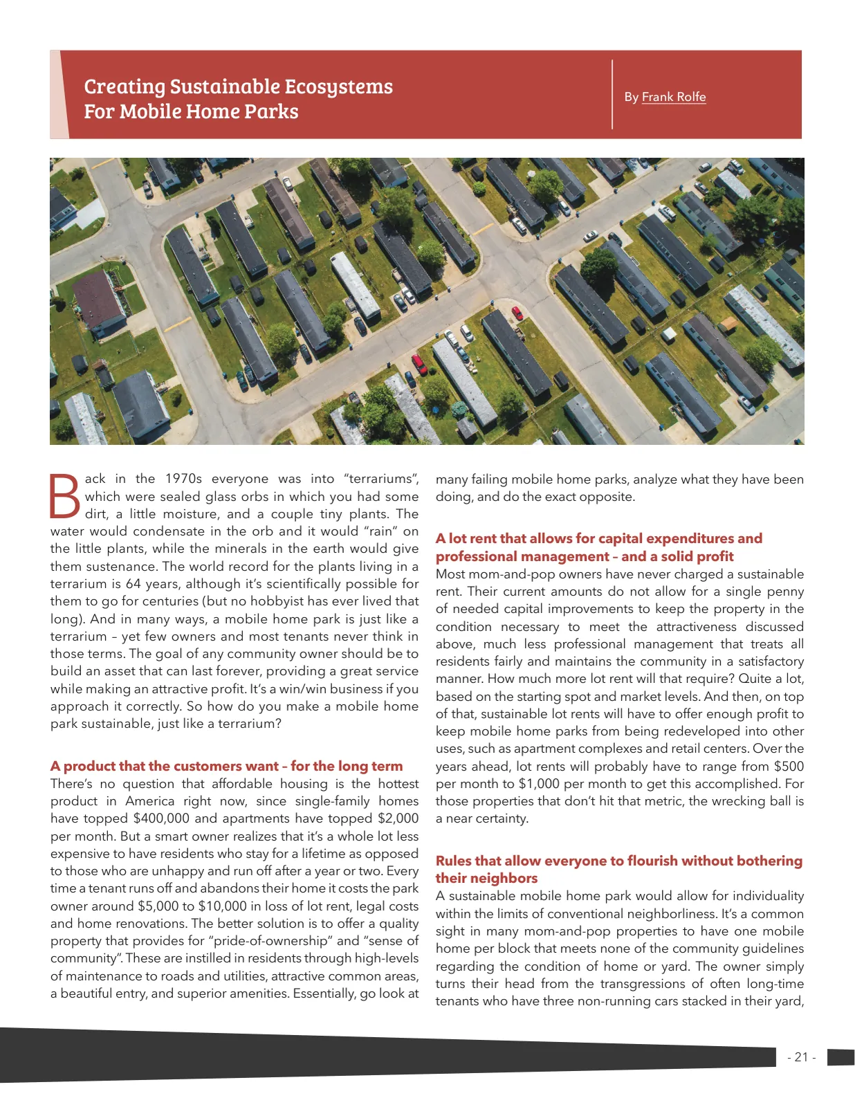 Page 21 of Manufactured Housing Review 2025 Q2