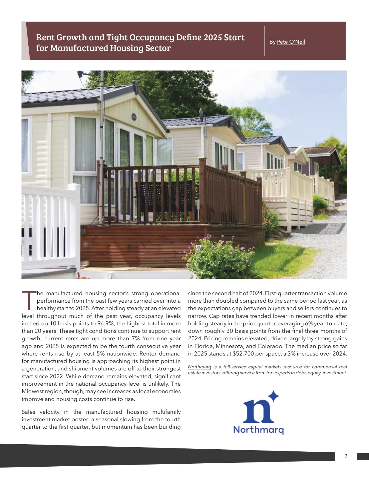 Page 7 of Manufactured Housing Review 2025 Q3