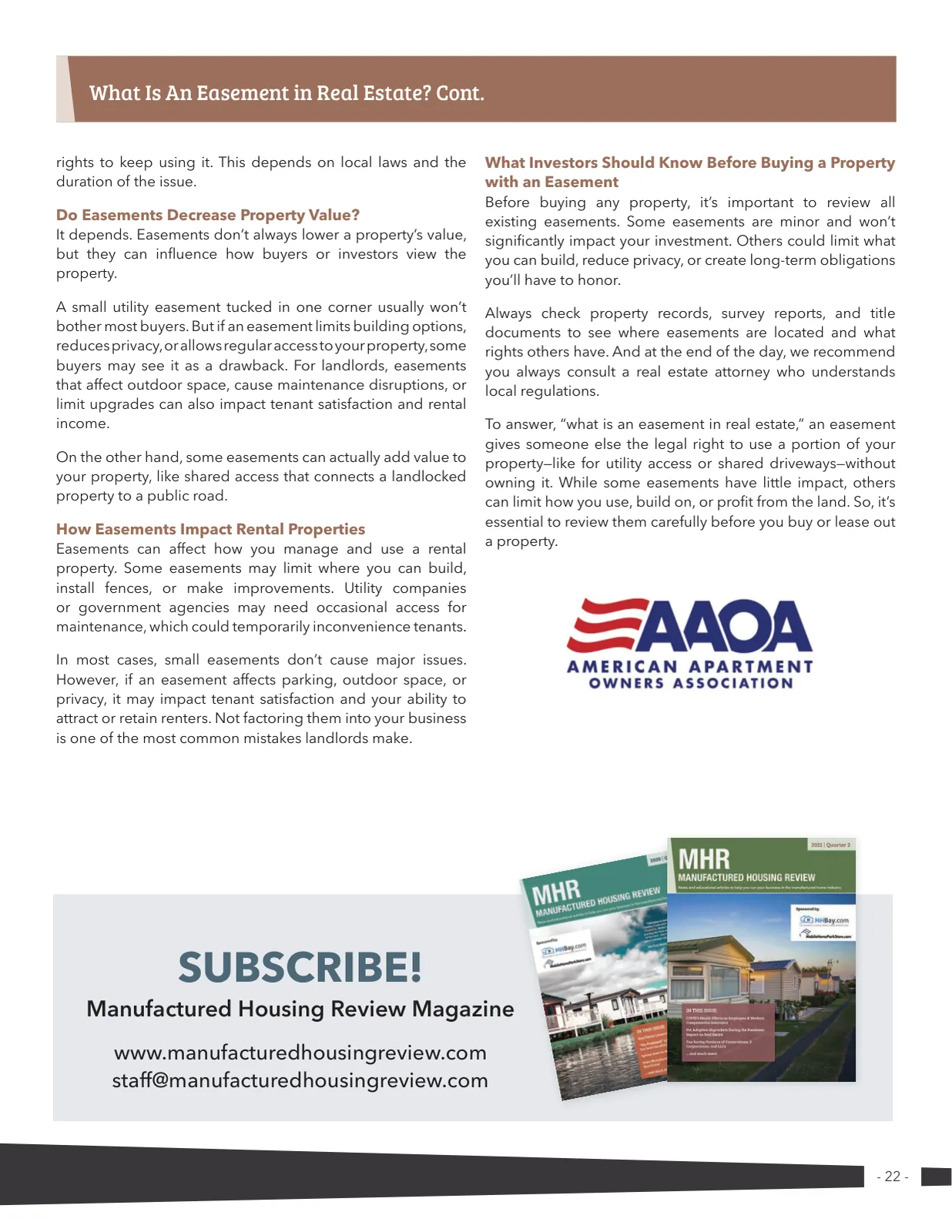Page 22 of Manufactured Housing Review 2025 Q3