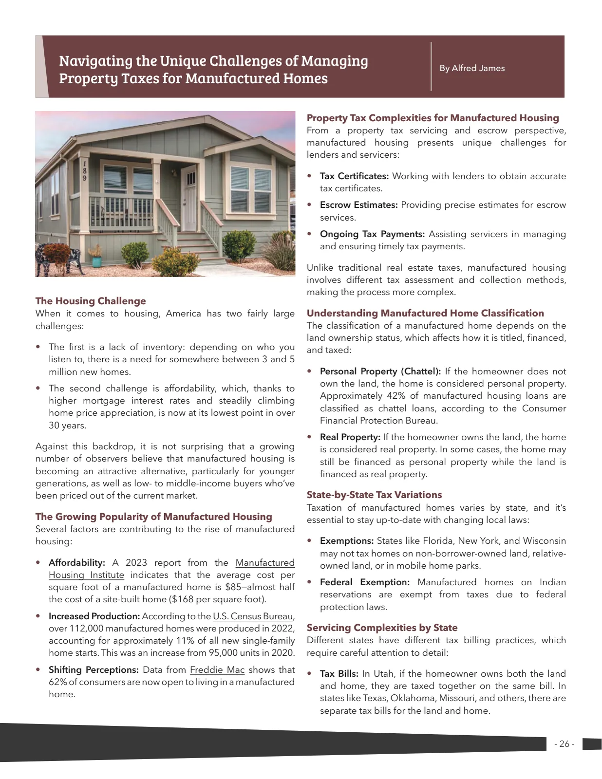 Page 26 of Manufactured Housing Review 2025 Q3