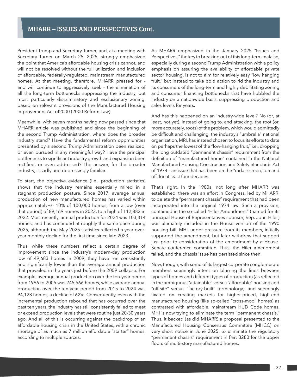 Page 32 of Manufactured Housing Review 2025 Q3
