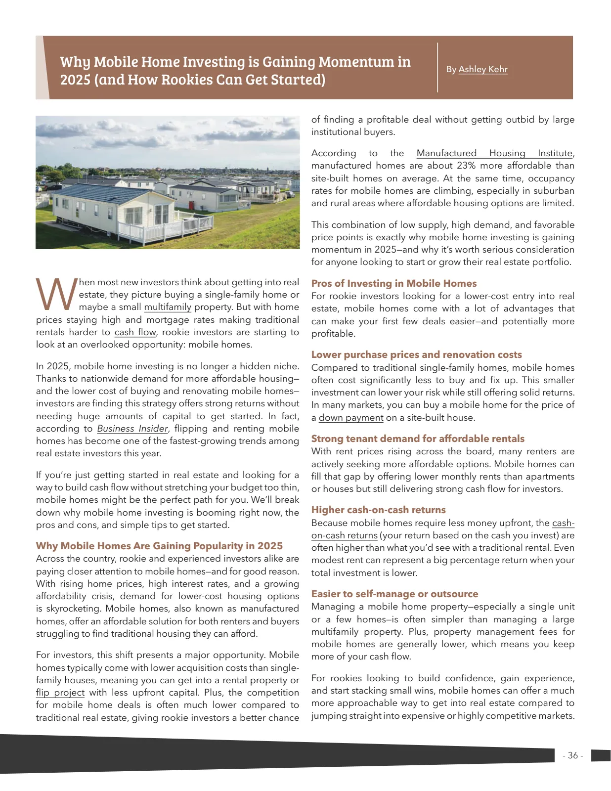 Page 36 of Manufactured Housing Review 2025 Q3