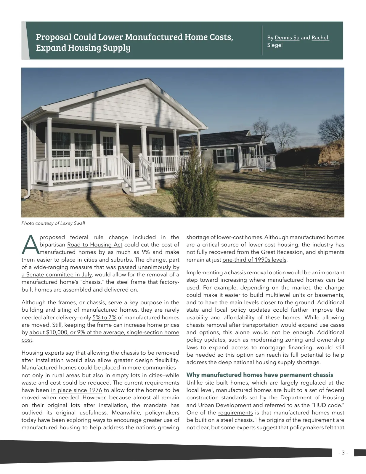 Page 3 of Manufactured Housing Review 2025 Q4