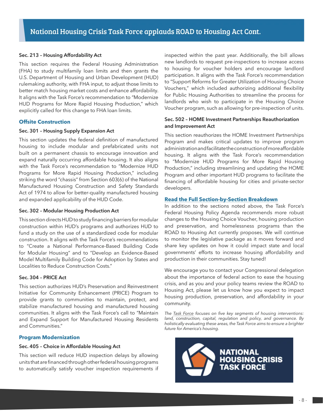 Page 8 of Manufactured Housing Review 2025 Q4