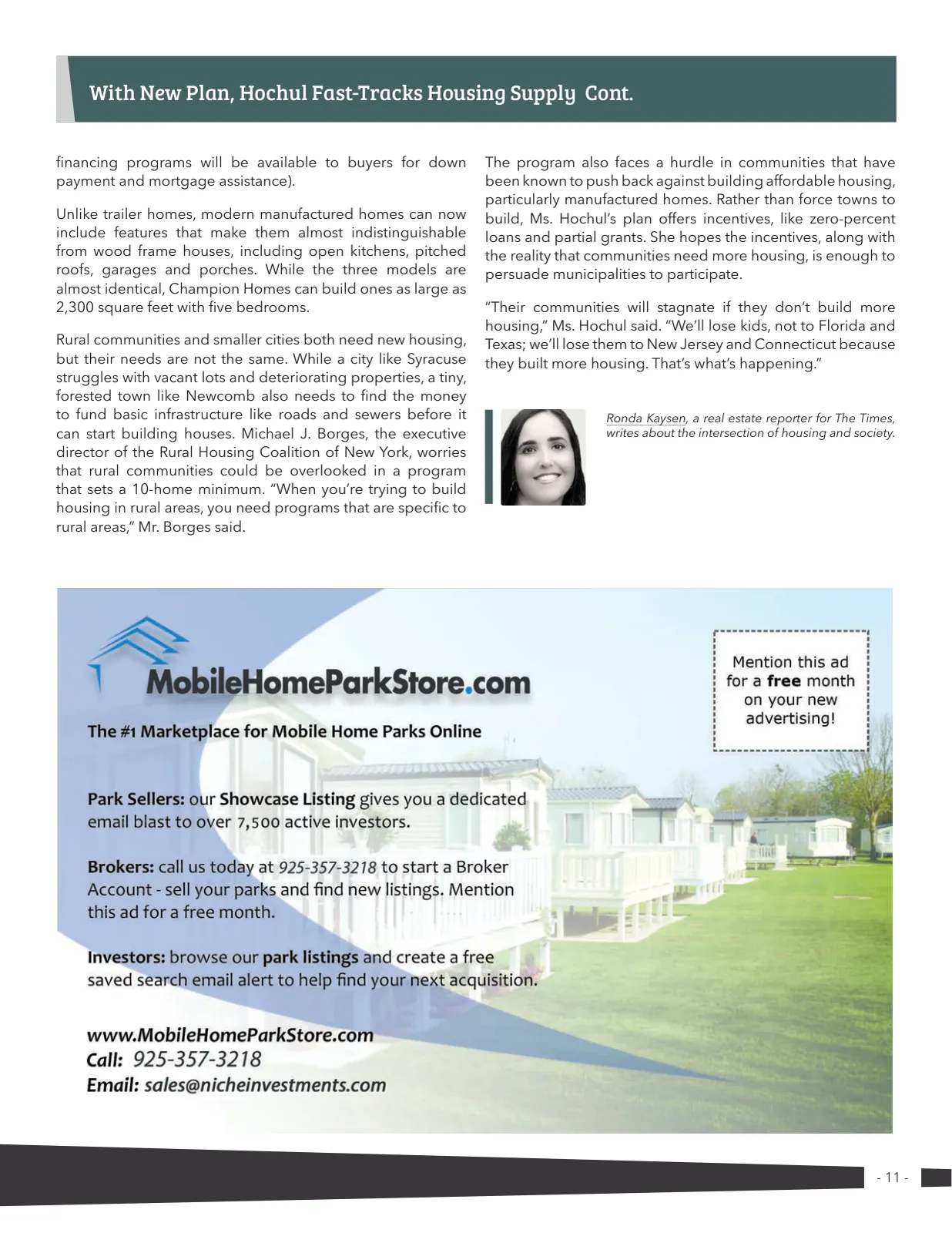 Page 11 of Manufactured Housing Review 2025 Q4