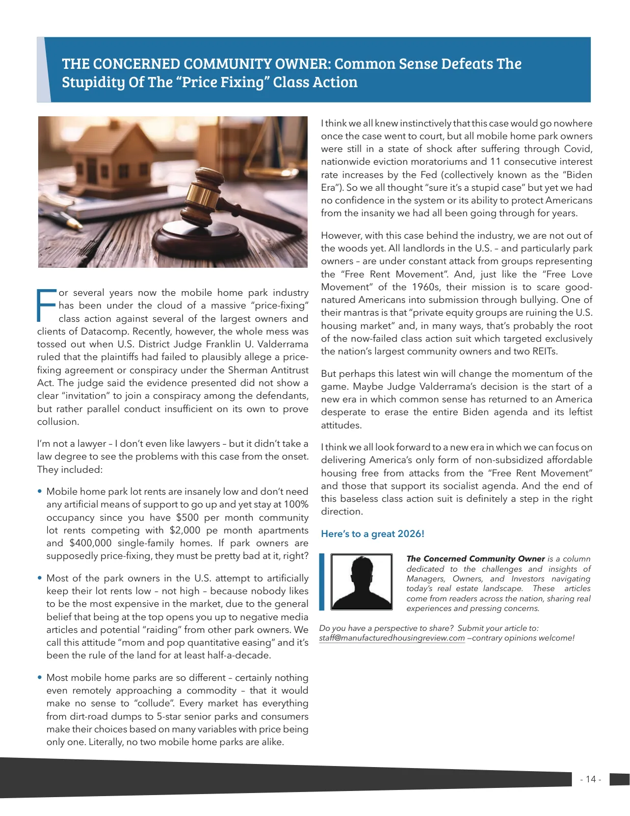 Page 14 of Manufactured Housing Review 2025 Q4