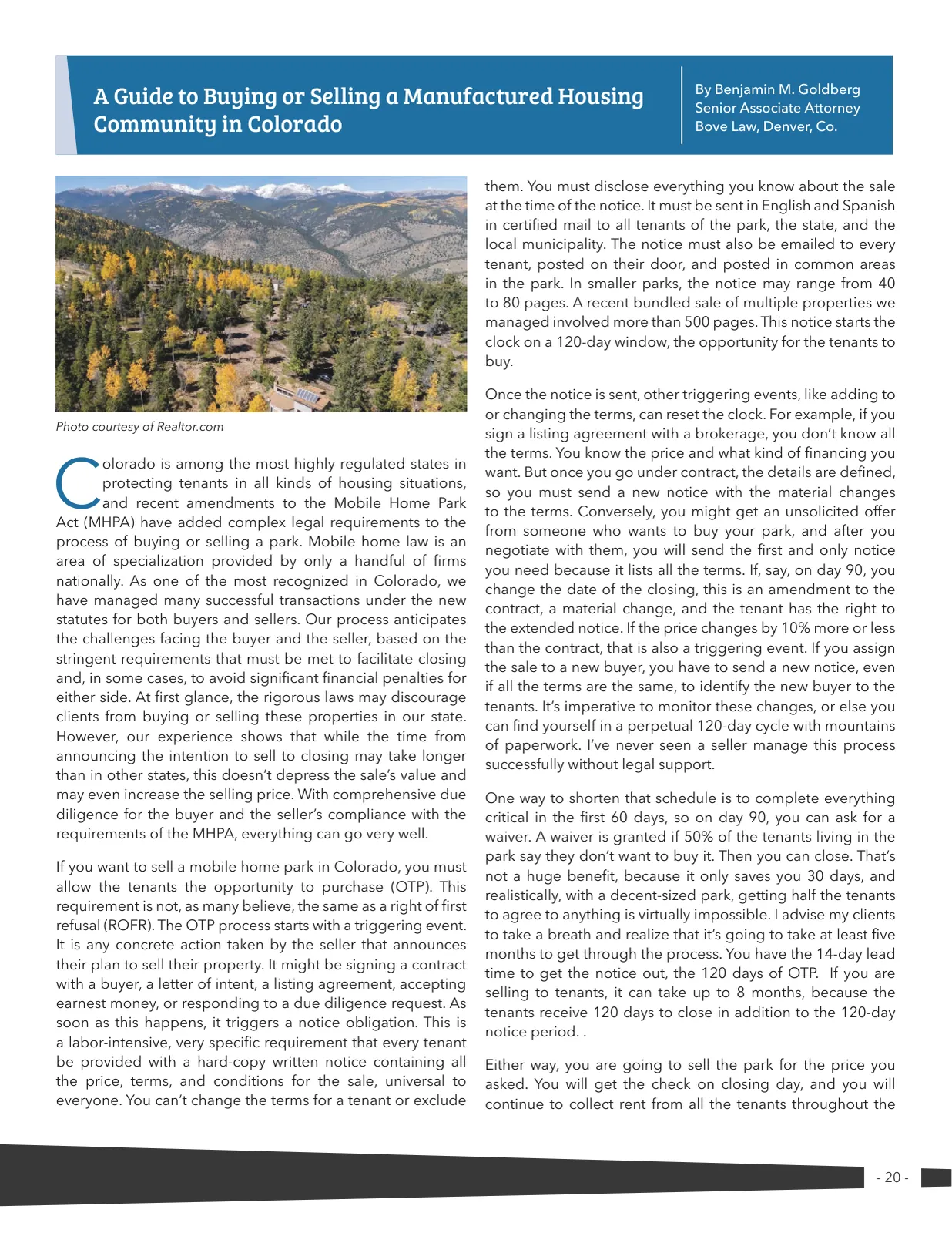 Page 20 of Manufactured Housing Review 2025 Q4