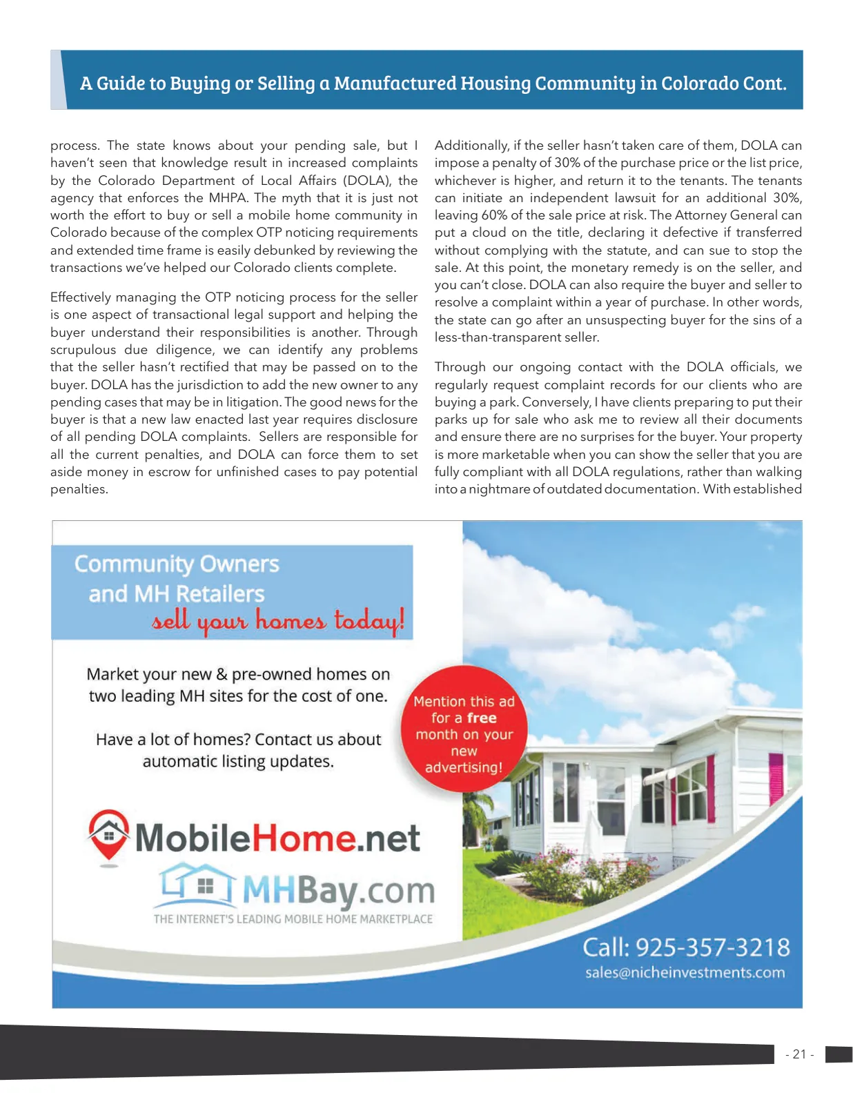 Page 21 of Manufactured Housing Review 2025 Q4