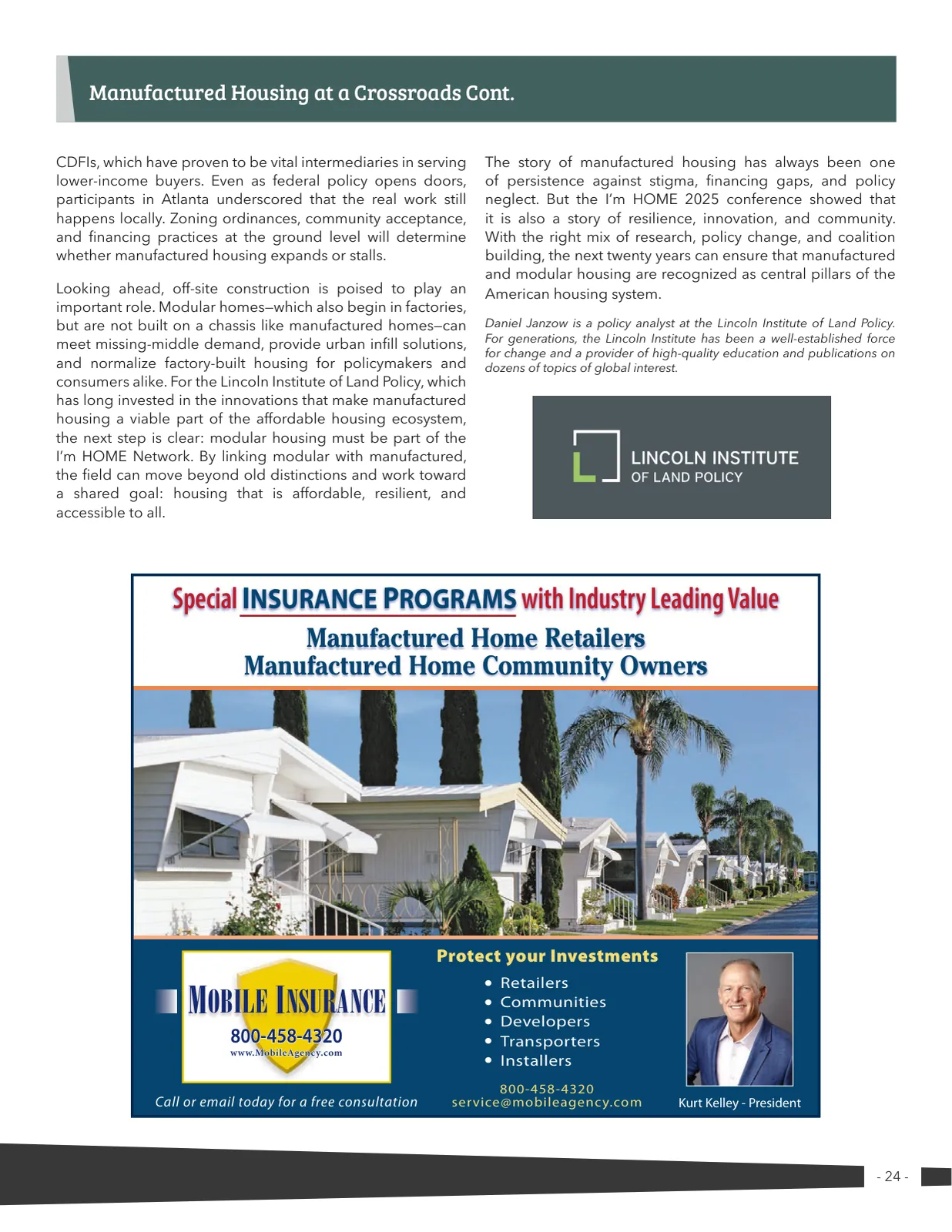 Page 24 of Manufactured Housing Review 2025 Q4