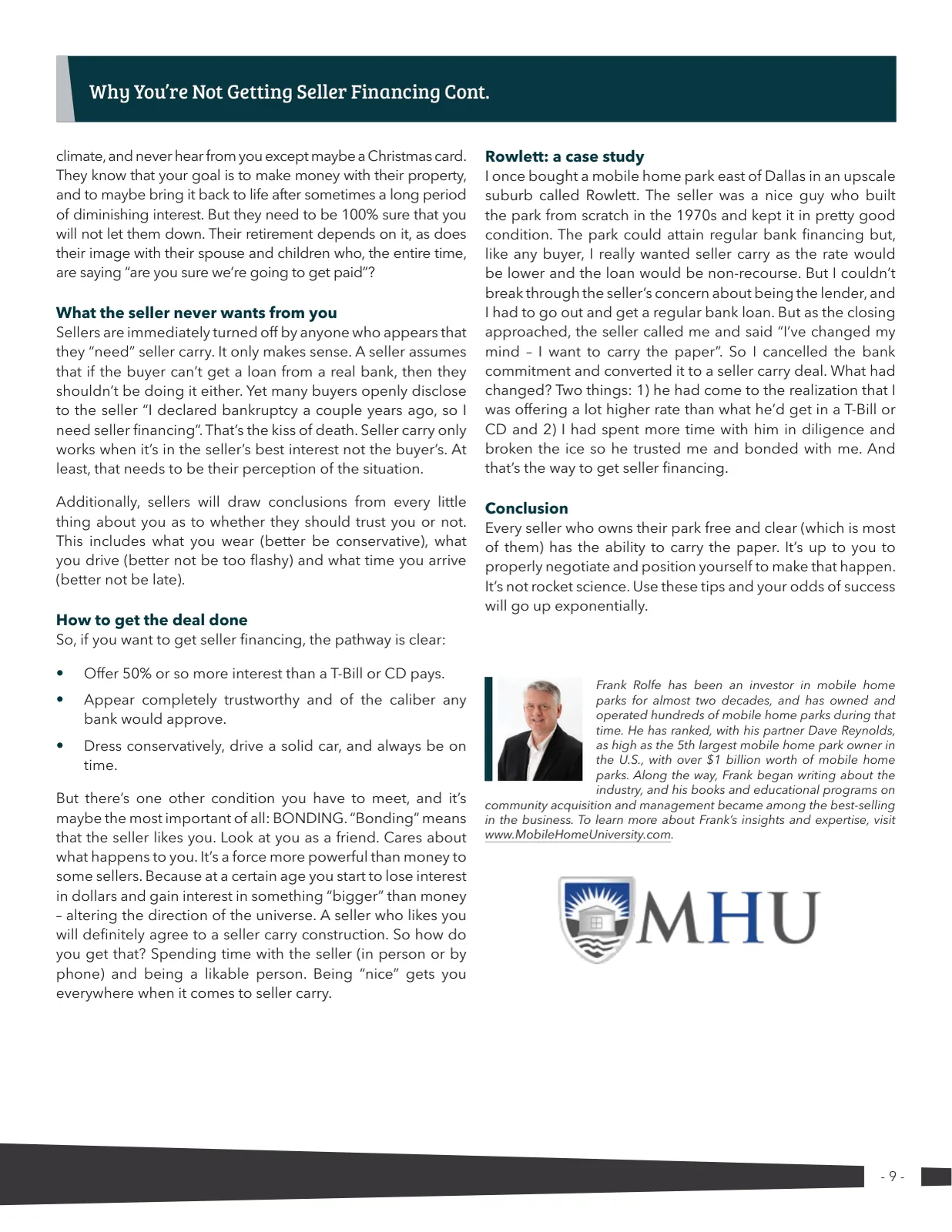 Page 9 of Manufactured Housing Review 2026 Q1