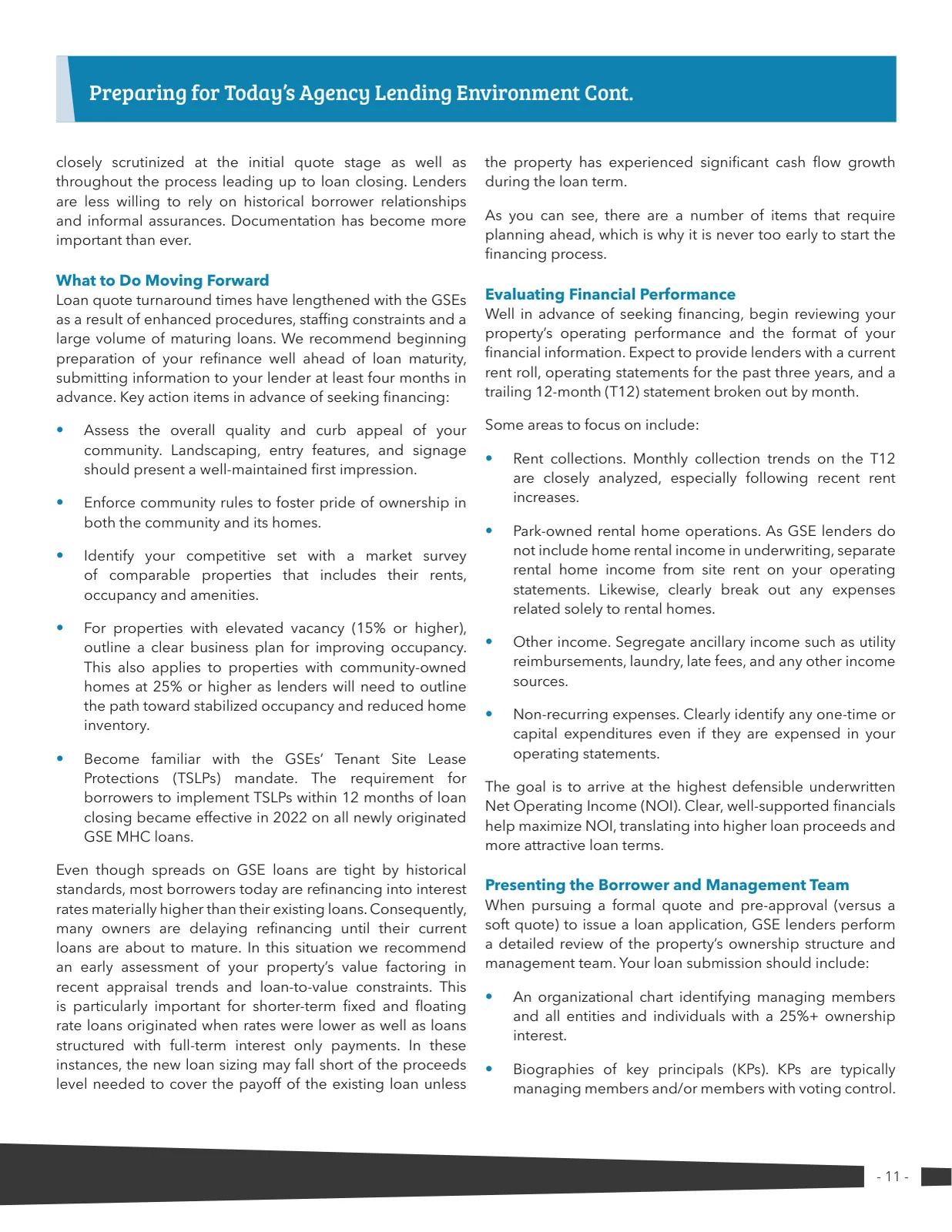 Page 11 of Manufactured Housing Review 2026 Q1