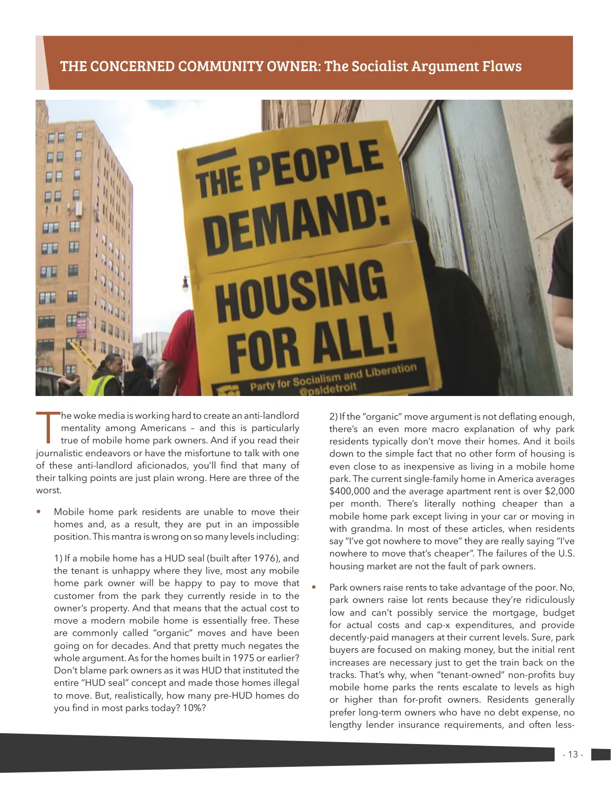 Page 13 of Manufactured Housing Review 2026 Q1