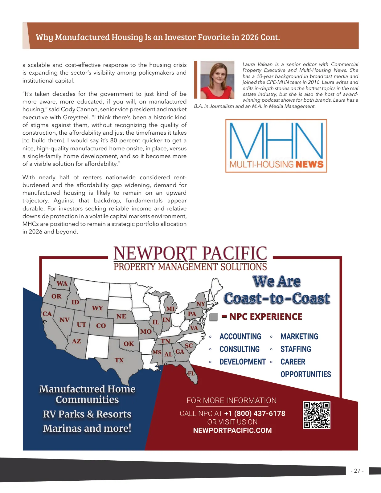 Page 27 of Manufactured Housing Review 2026 Q1
