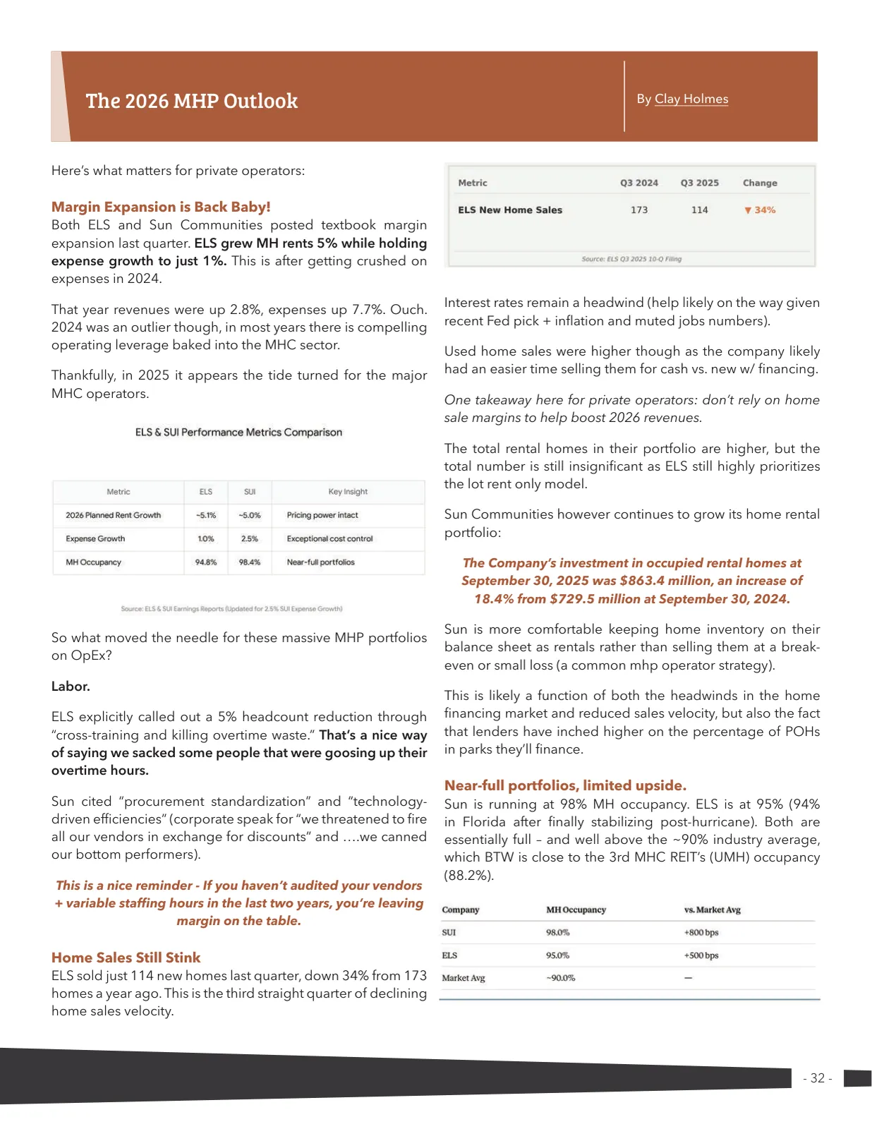 Page 32 of Manufactured Housing Review 2026 Q1