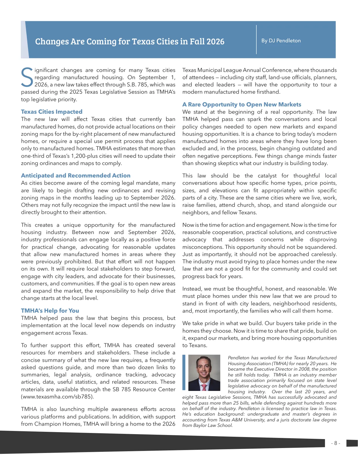 Page 8 of Manufactured Housing Review 2026 Q2
