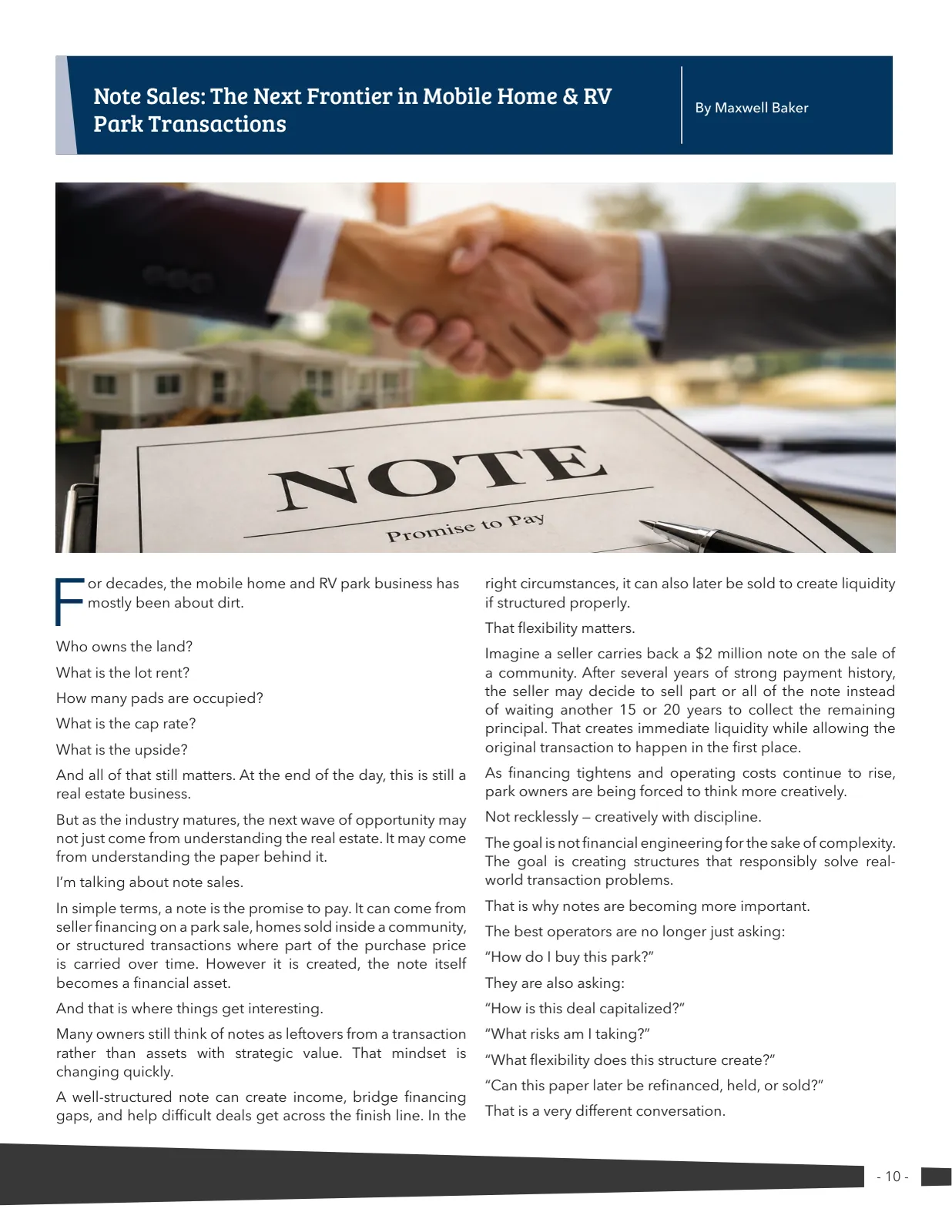 Page 10 of Manufactured Housing Review 2026 Q2