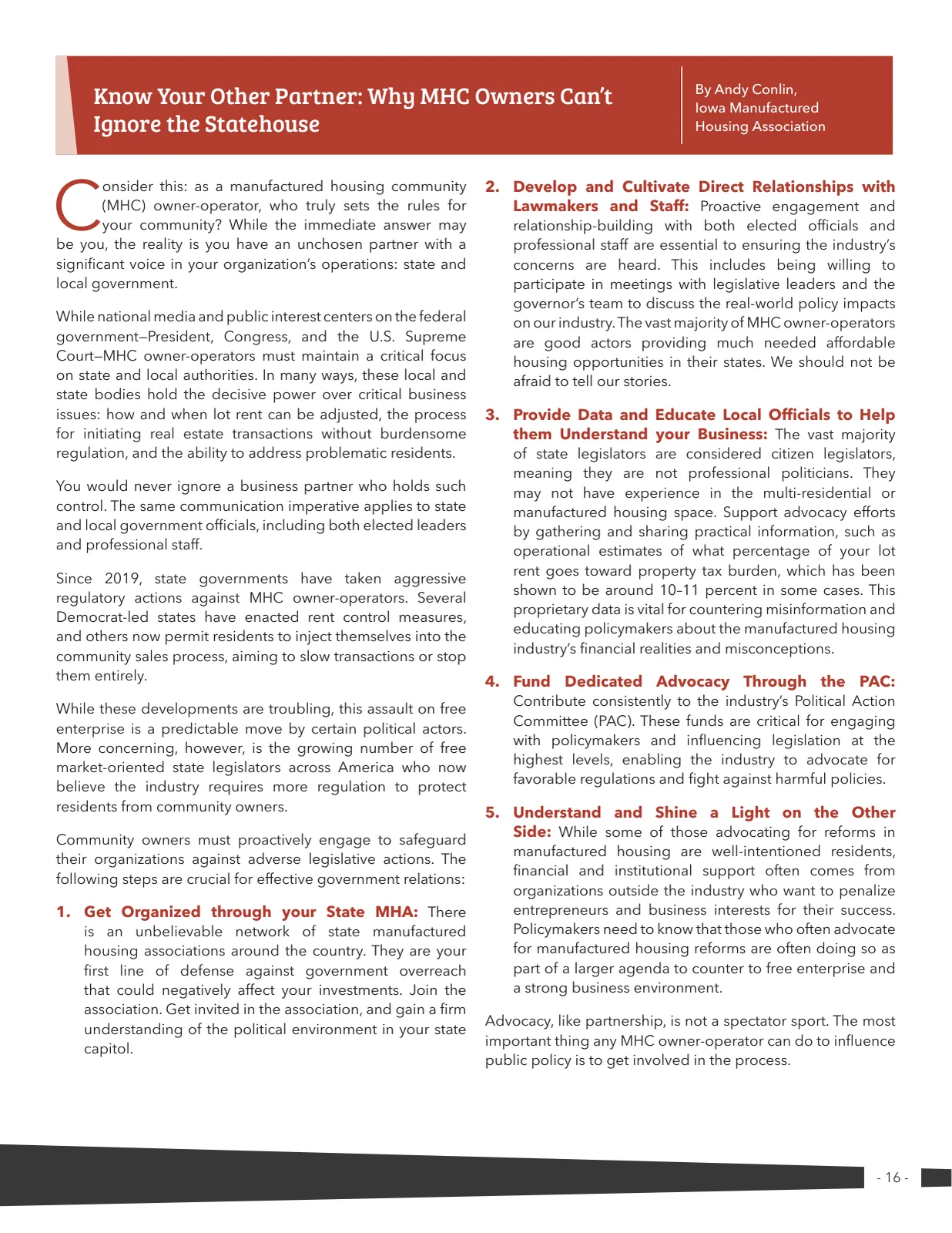 Page 16 of Manufactured Housing Review 2026 Q2