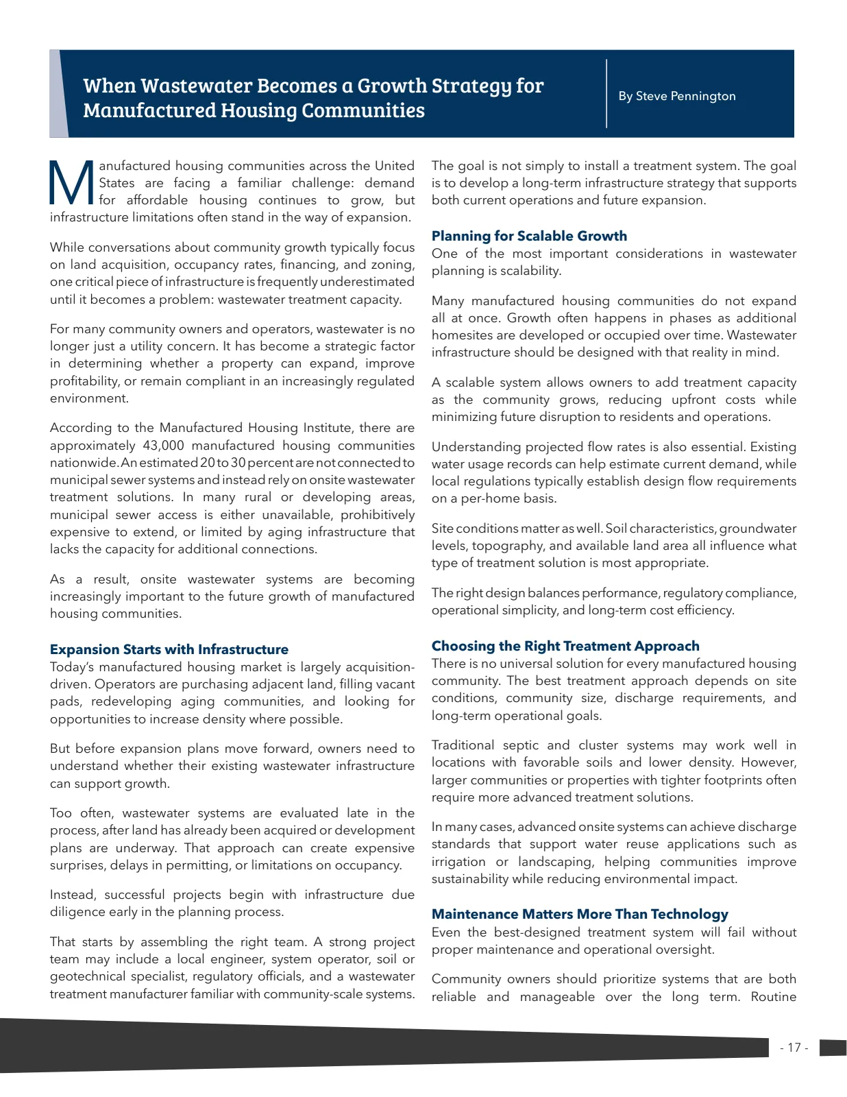 Page 17 of Manufactured Housing Review 2026 Q2