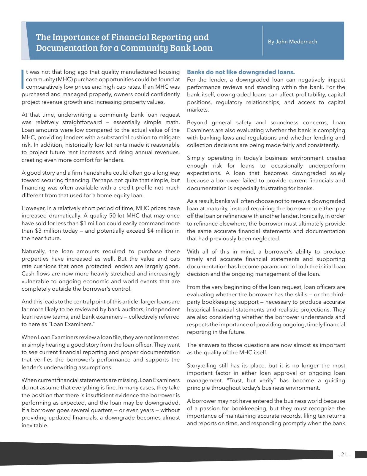 Page 21 of Manufactured Housing Review 2026 Q2