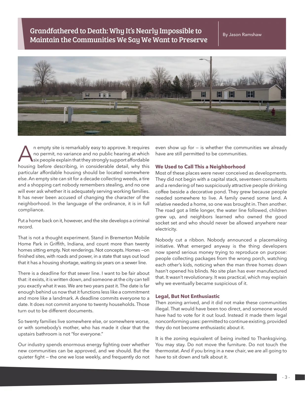 Page 3 of Manufactured Housing Review 2026 Q3