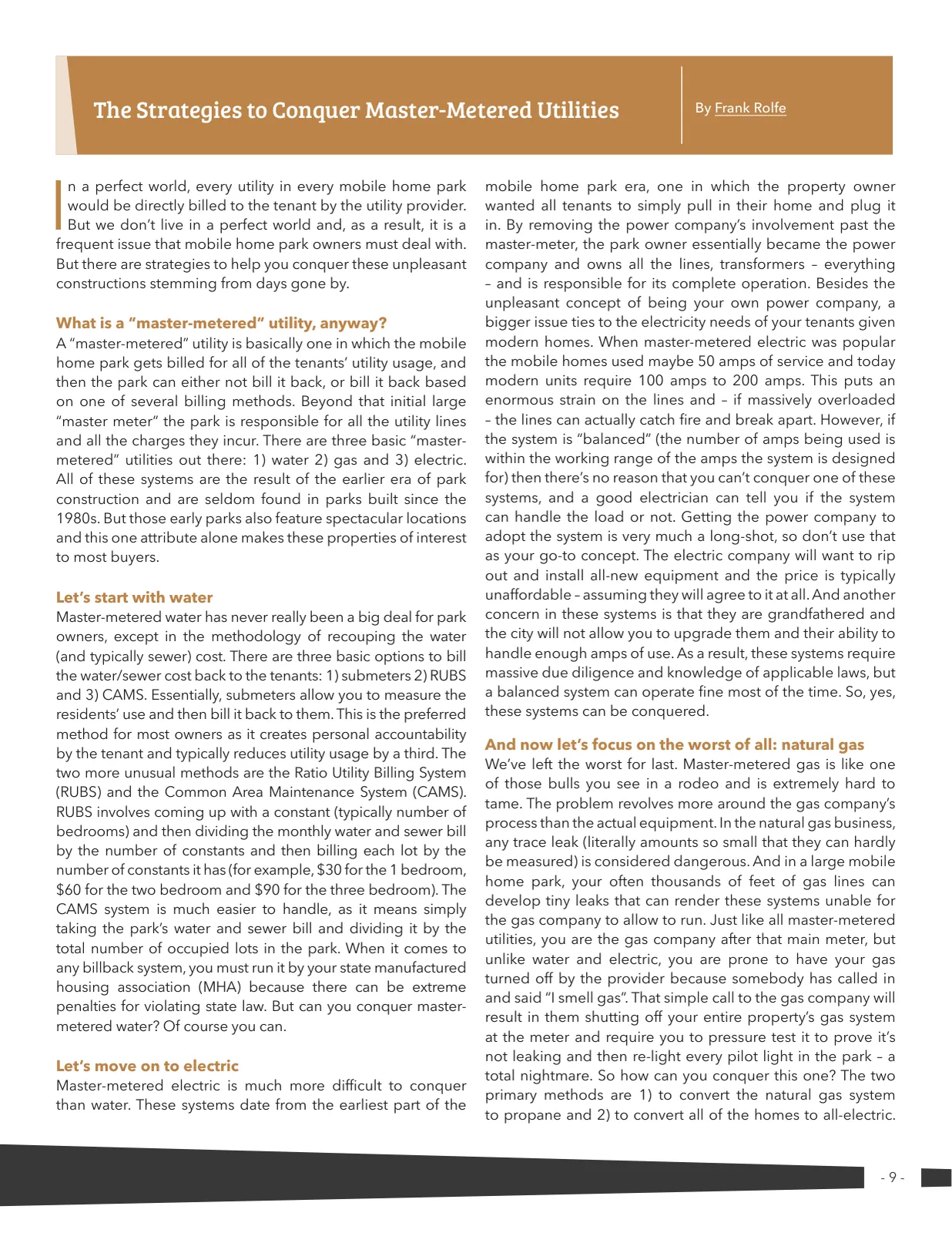 Page 9 of Manufactured Housing Review 2026 Q3