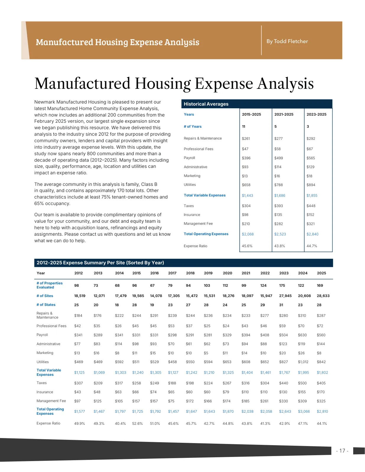 Page 17 of Manufactured Housing Review 2026 Q3