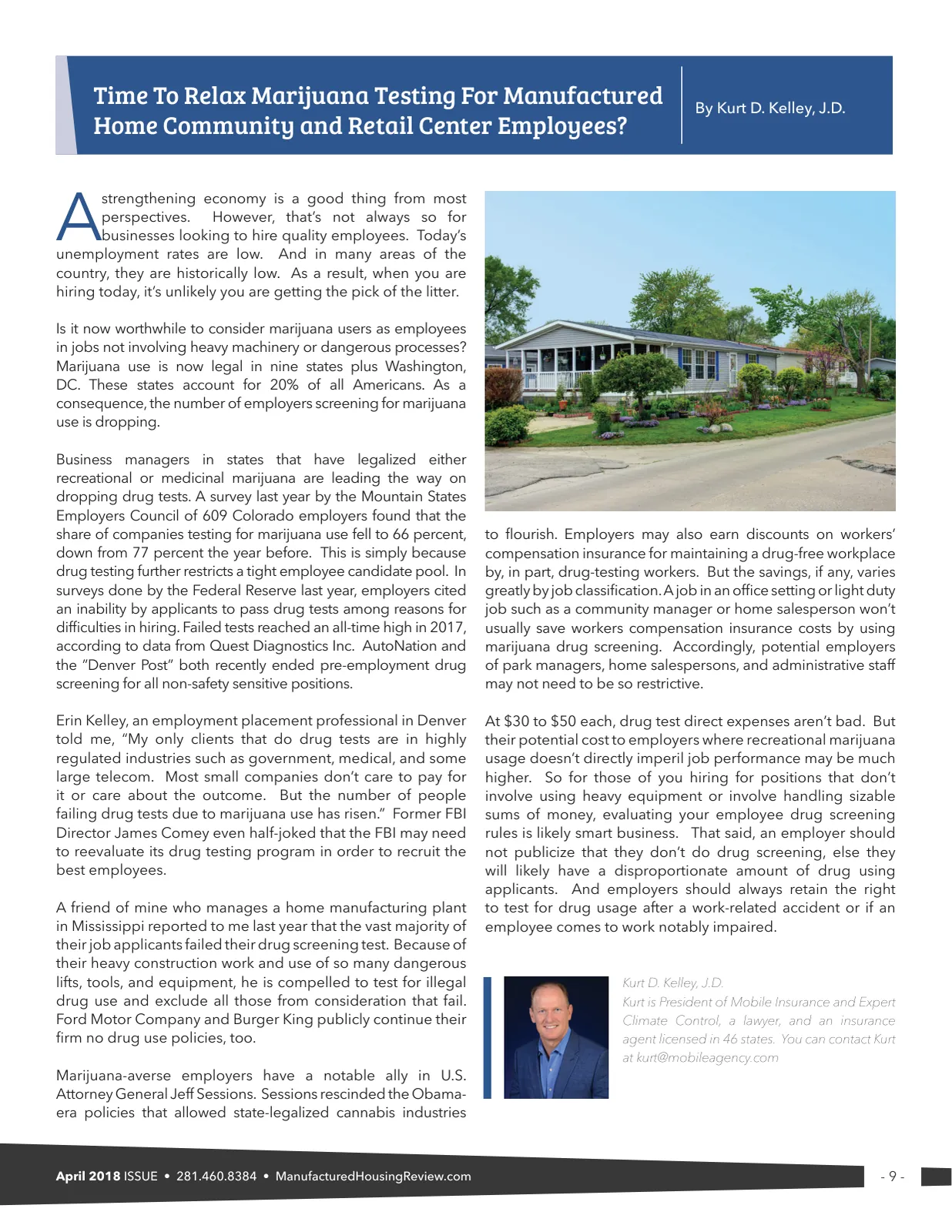 Page 9 of Manufactured Housing Review April 2018