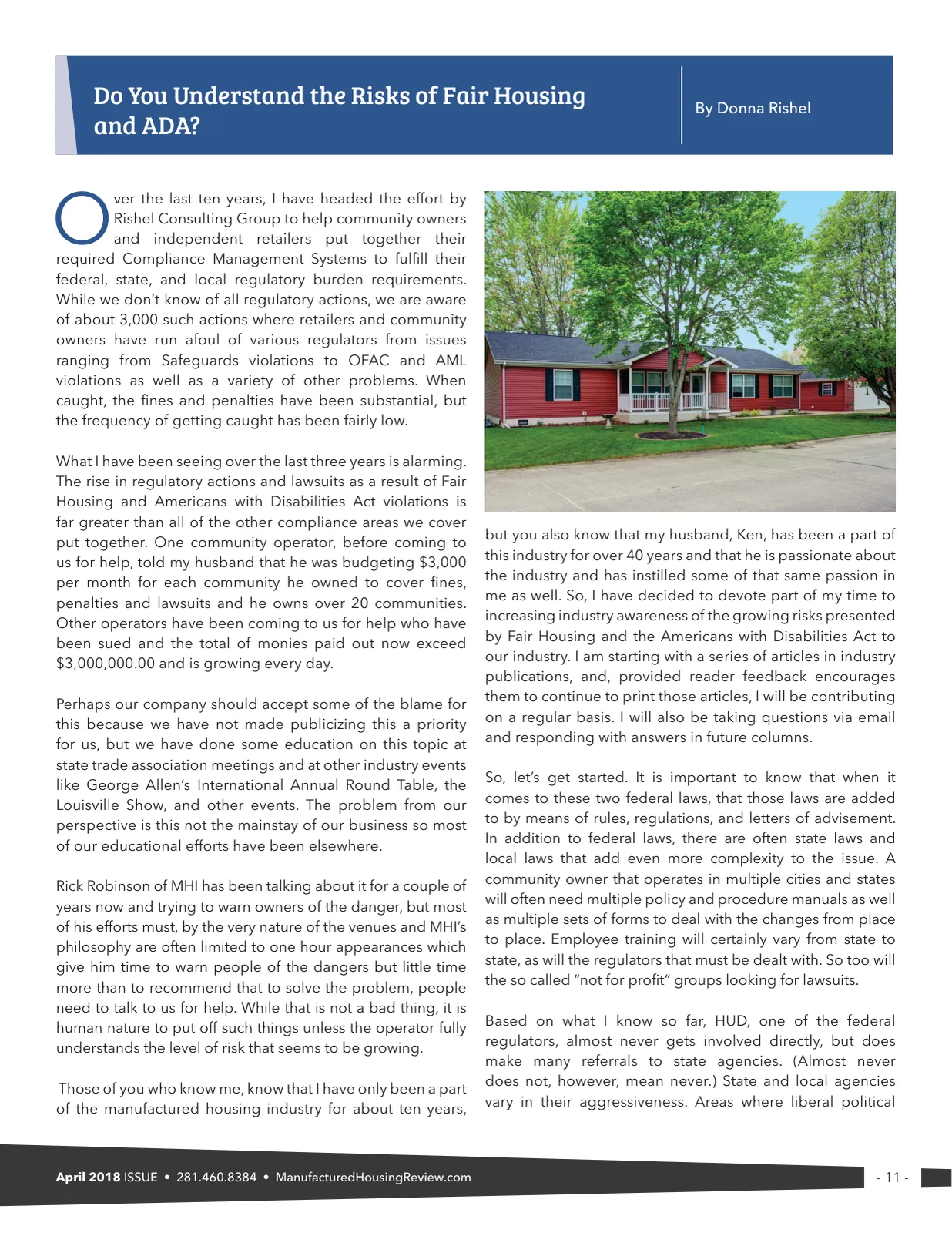 Page 11 of Manufactured Housing Review April 2018