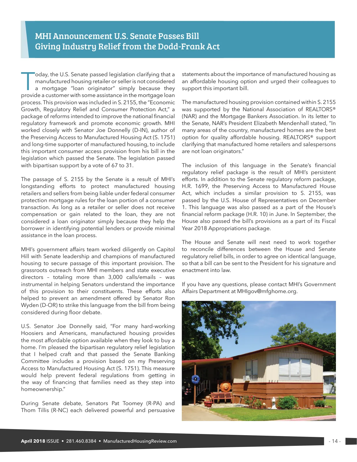Page 14 of Manufactured Housing Review April 2018