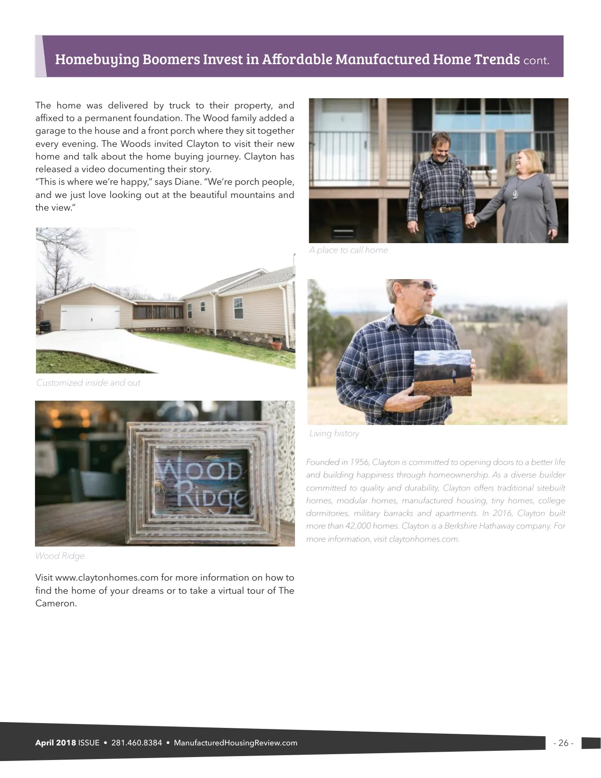 Page 26 of Manufactured Housing Review April 2018