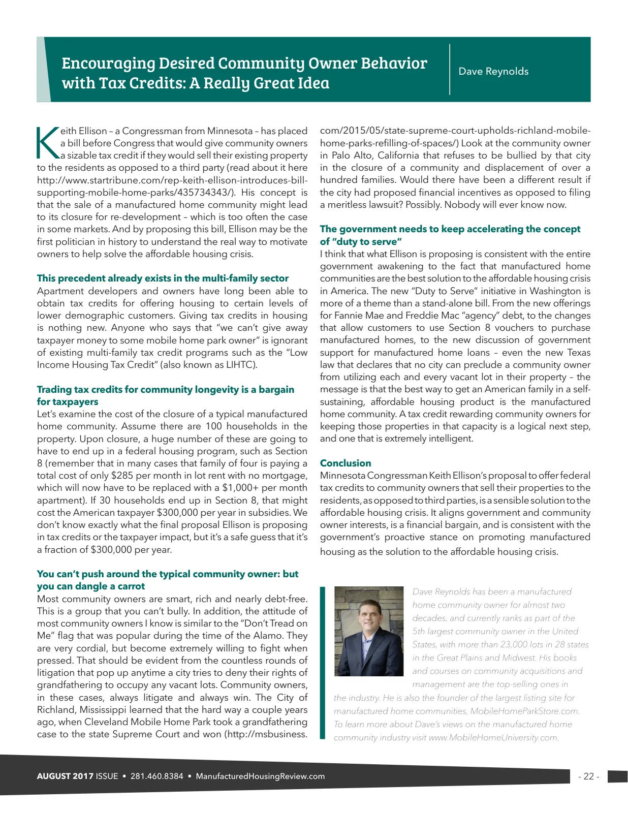 Page 22 of Manufactured Housing Review August 2017