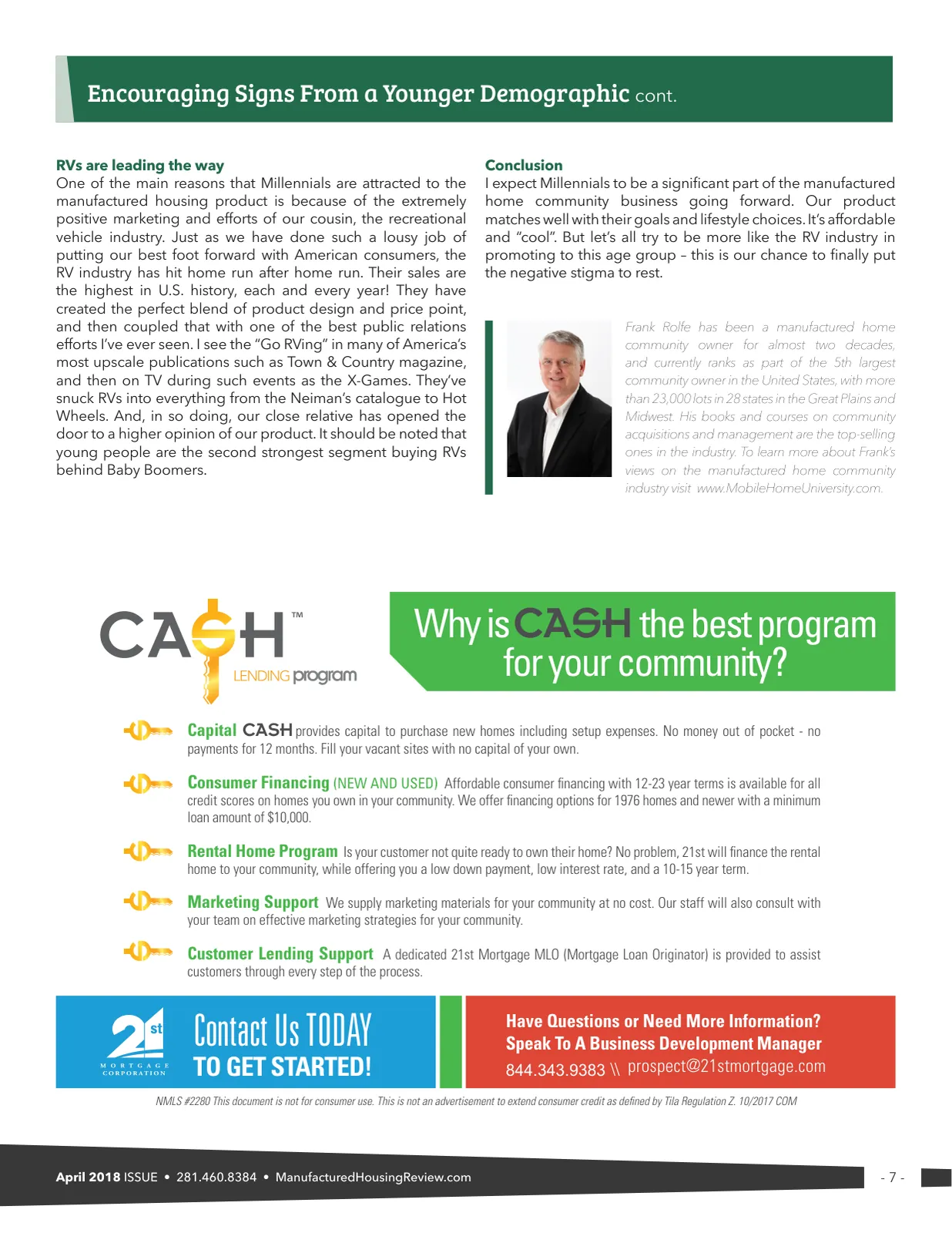 Page 7 of Manufactured Housing Review August 2018