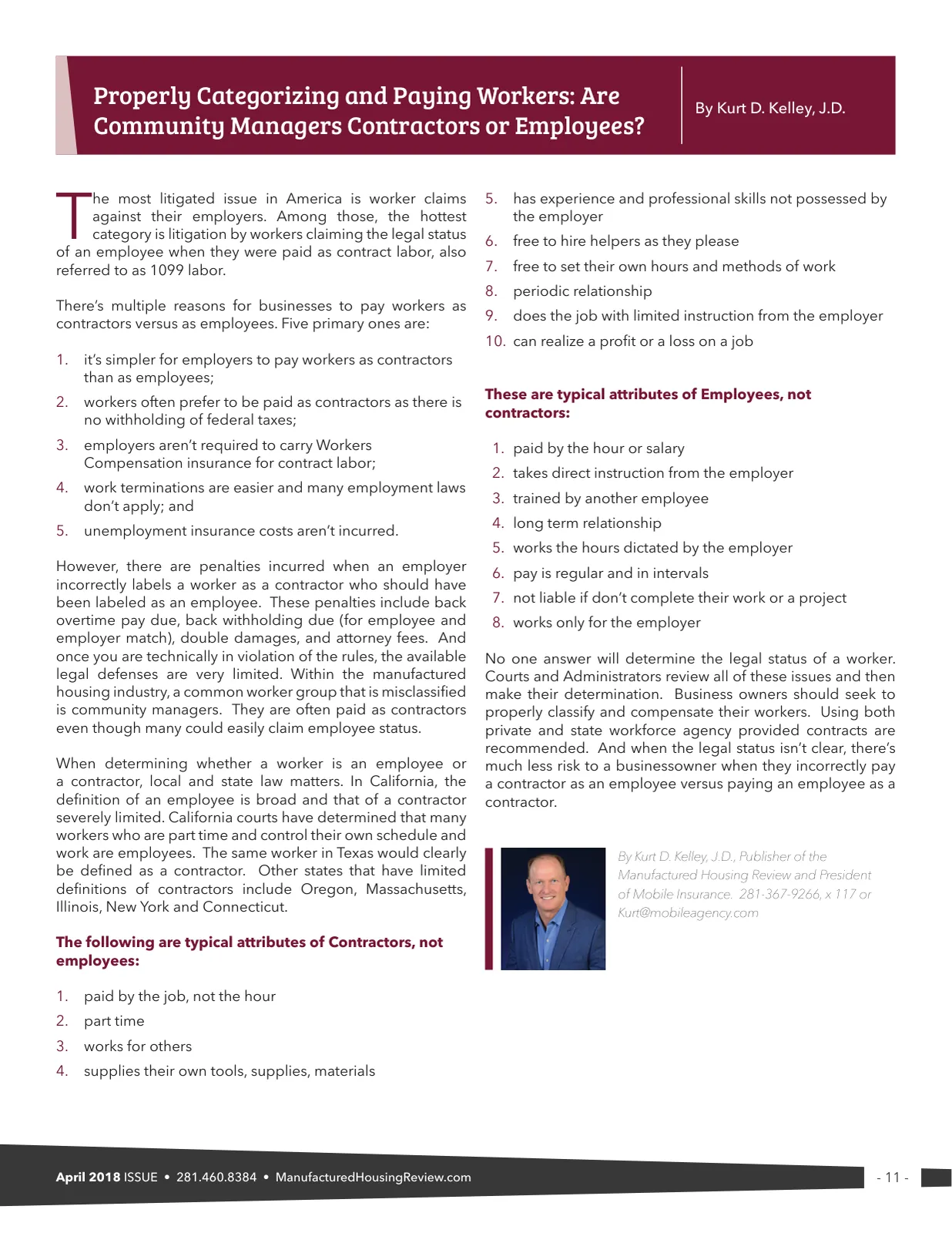 Page 11 of Manufactured Housing Review August 2018