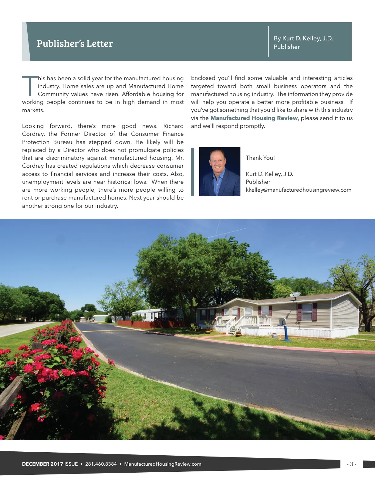 Page 3 of Manufactured Housing Review December 2017