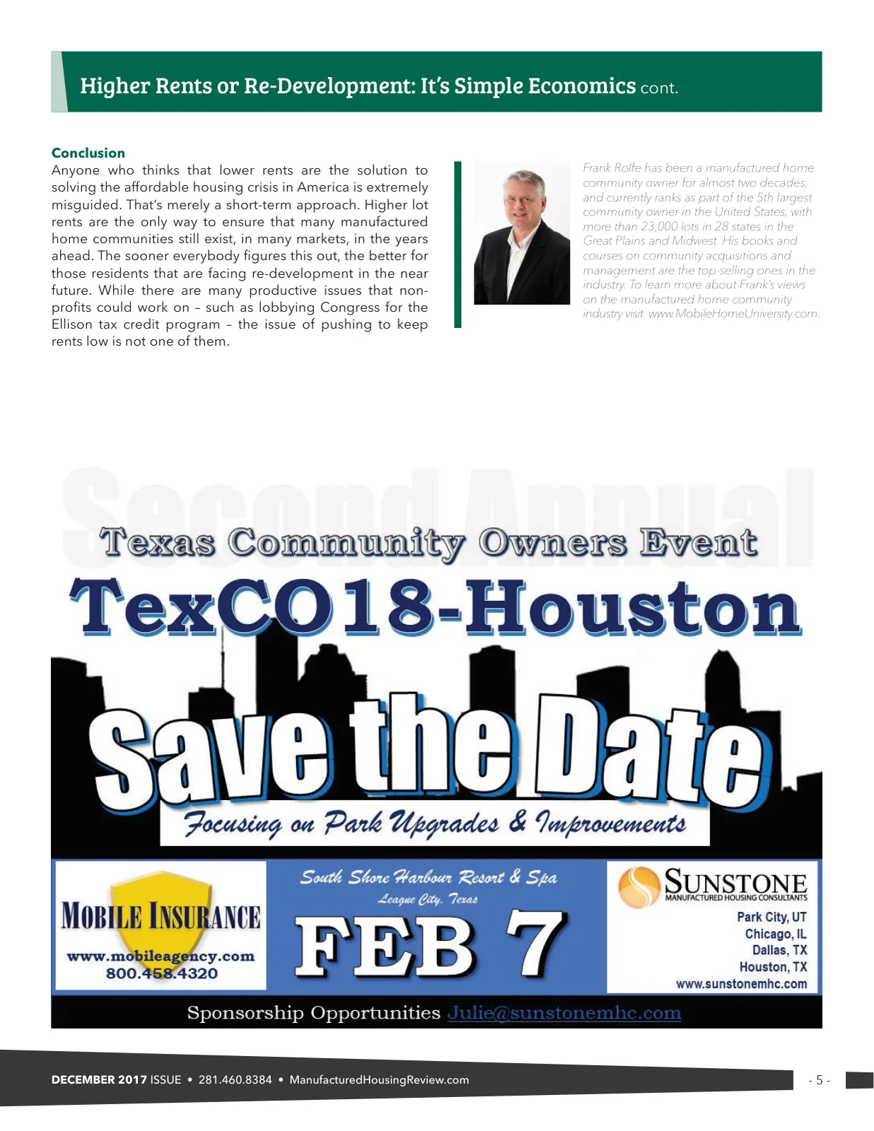 Page 5 of Manufactured Housing Review December 2017