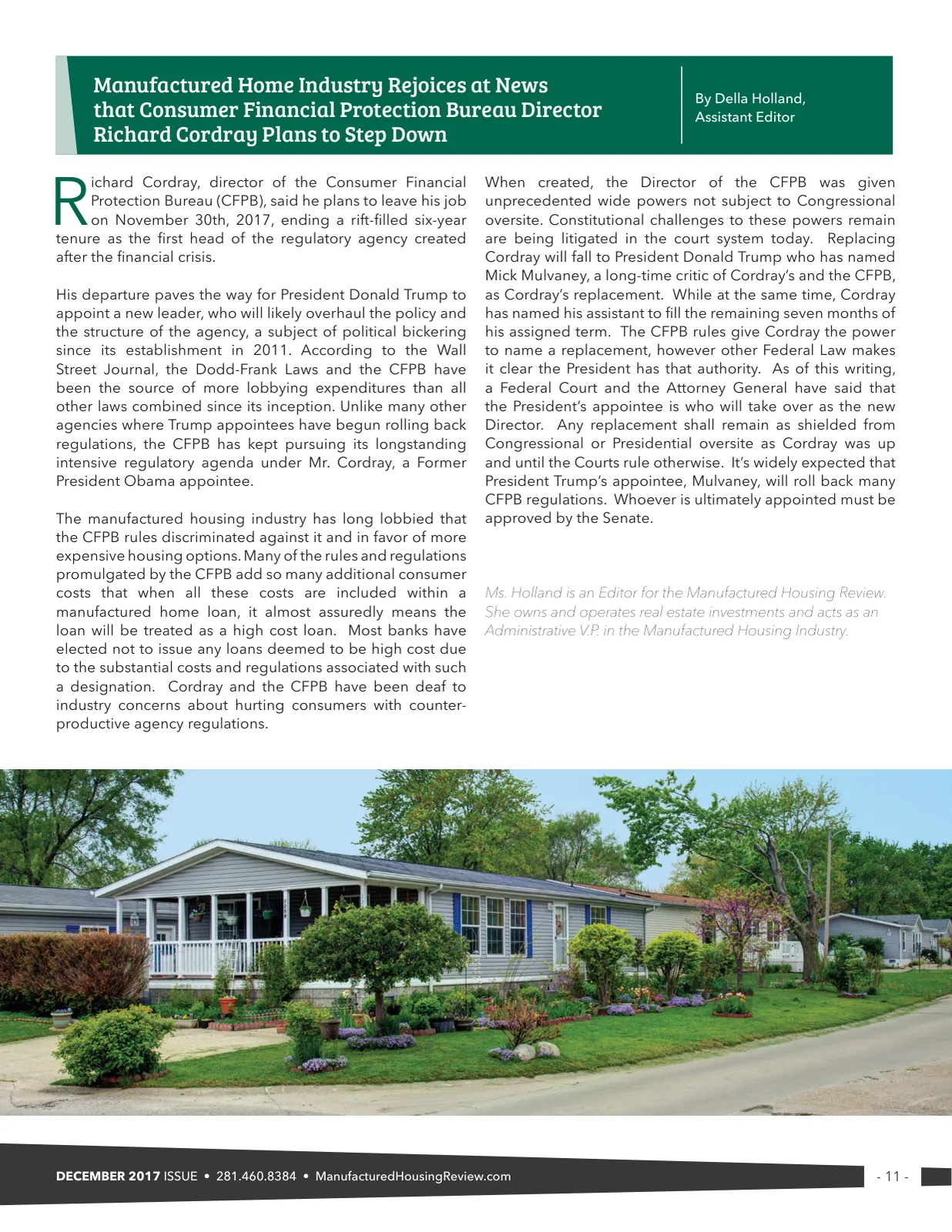 Page 11 of Manufactured Housing Review December 2017