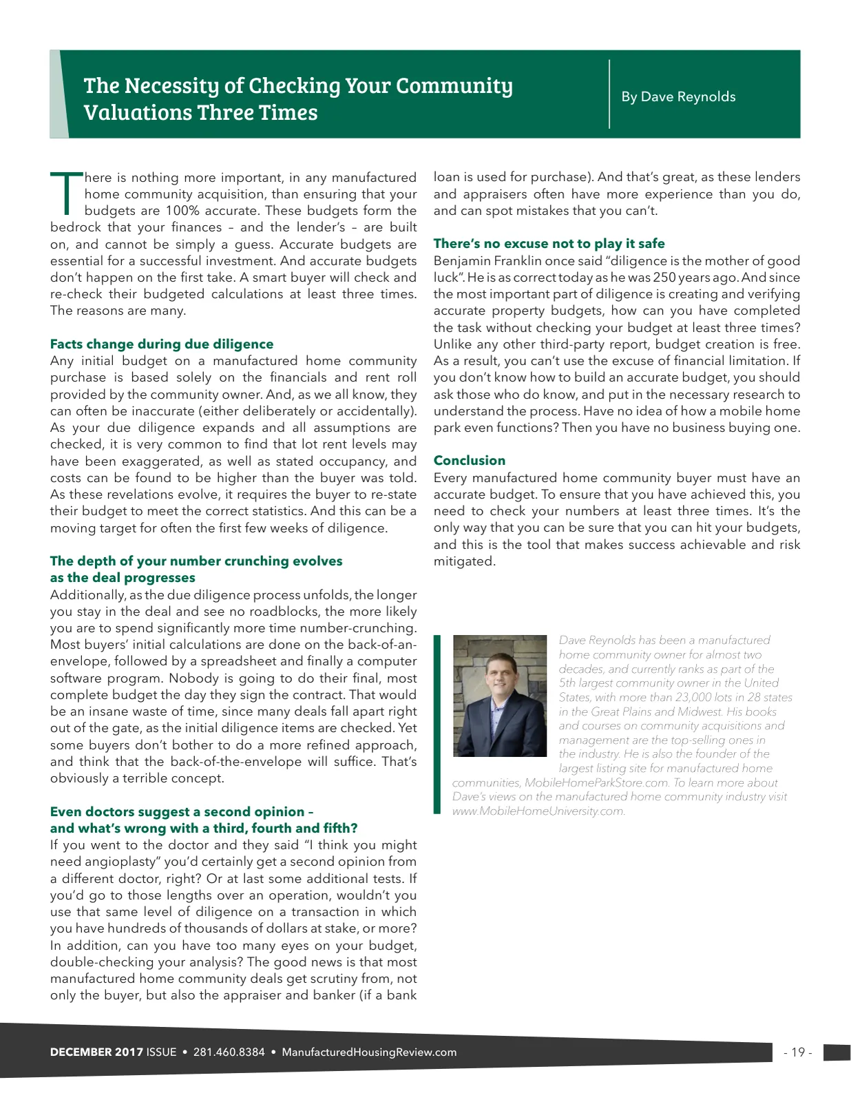 Page 19 of Manufactured Housing Review December 2017