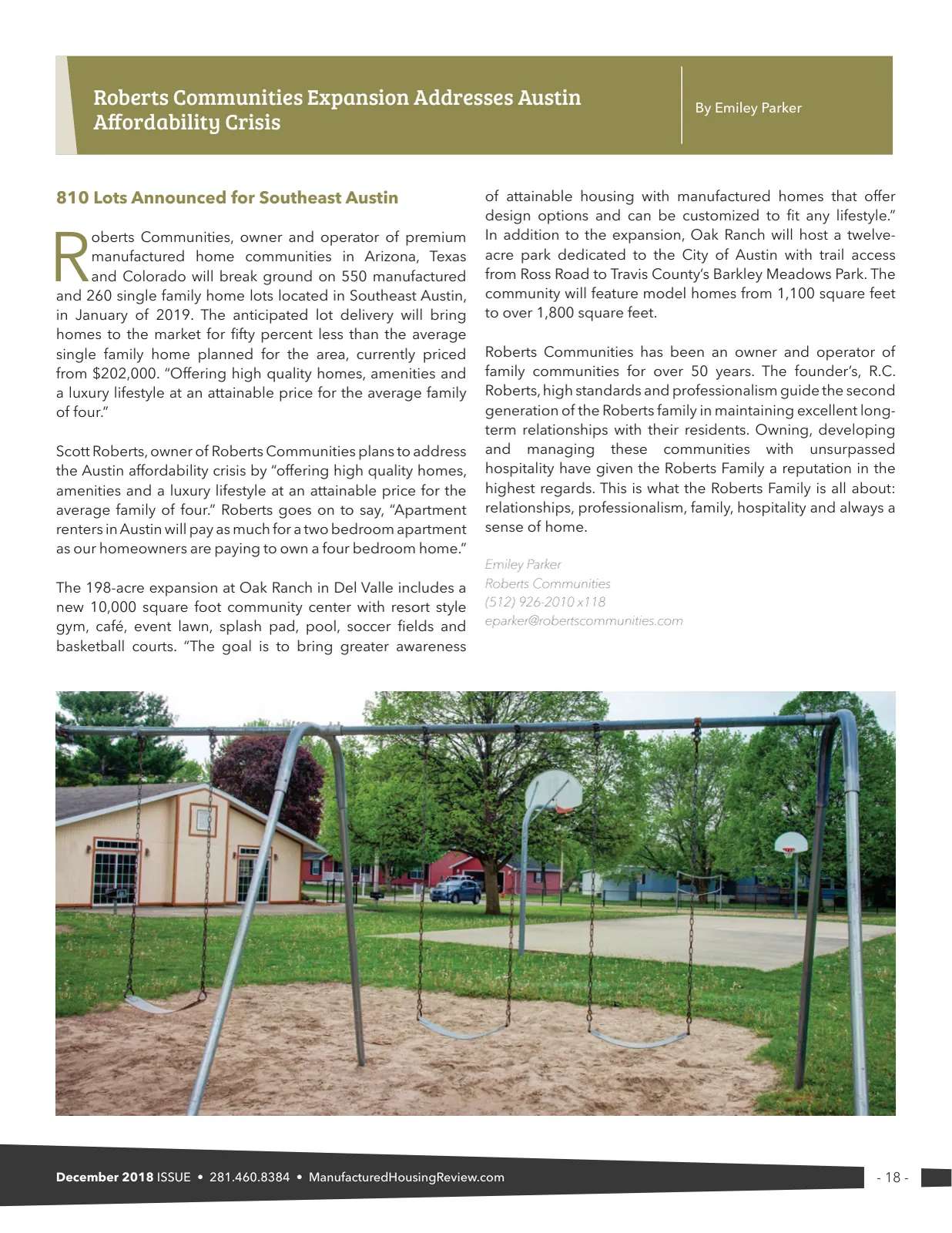 Page 18 of Manufactured Housing Review December 2018