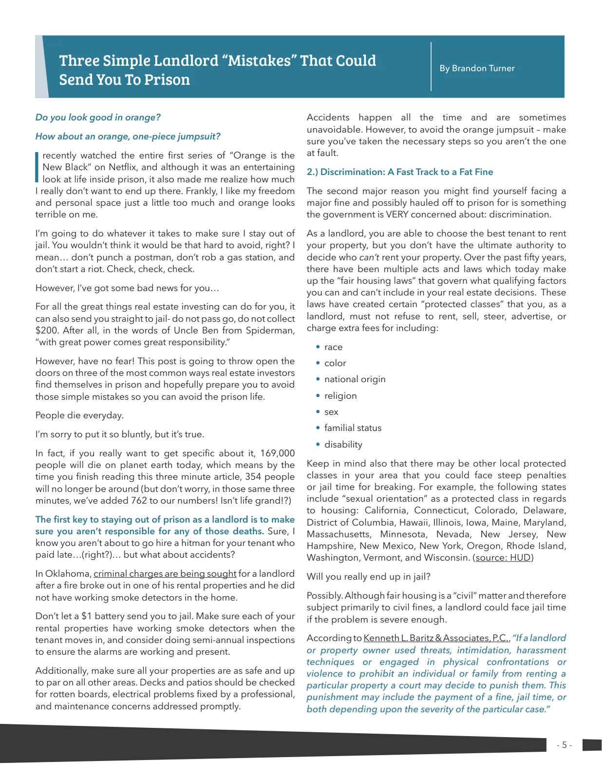 Page 5 of Manufactured Housing Review 2019 Q4